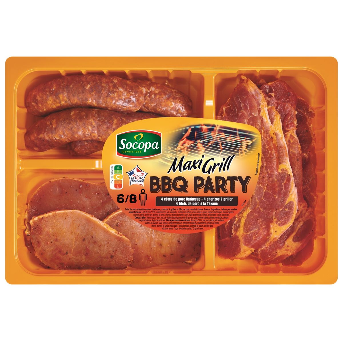 SOCOPA Maxi Grill BBQ Party 12 pièces 1.6kg