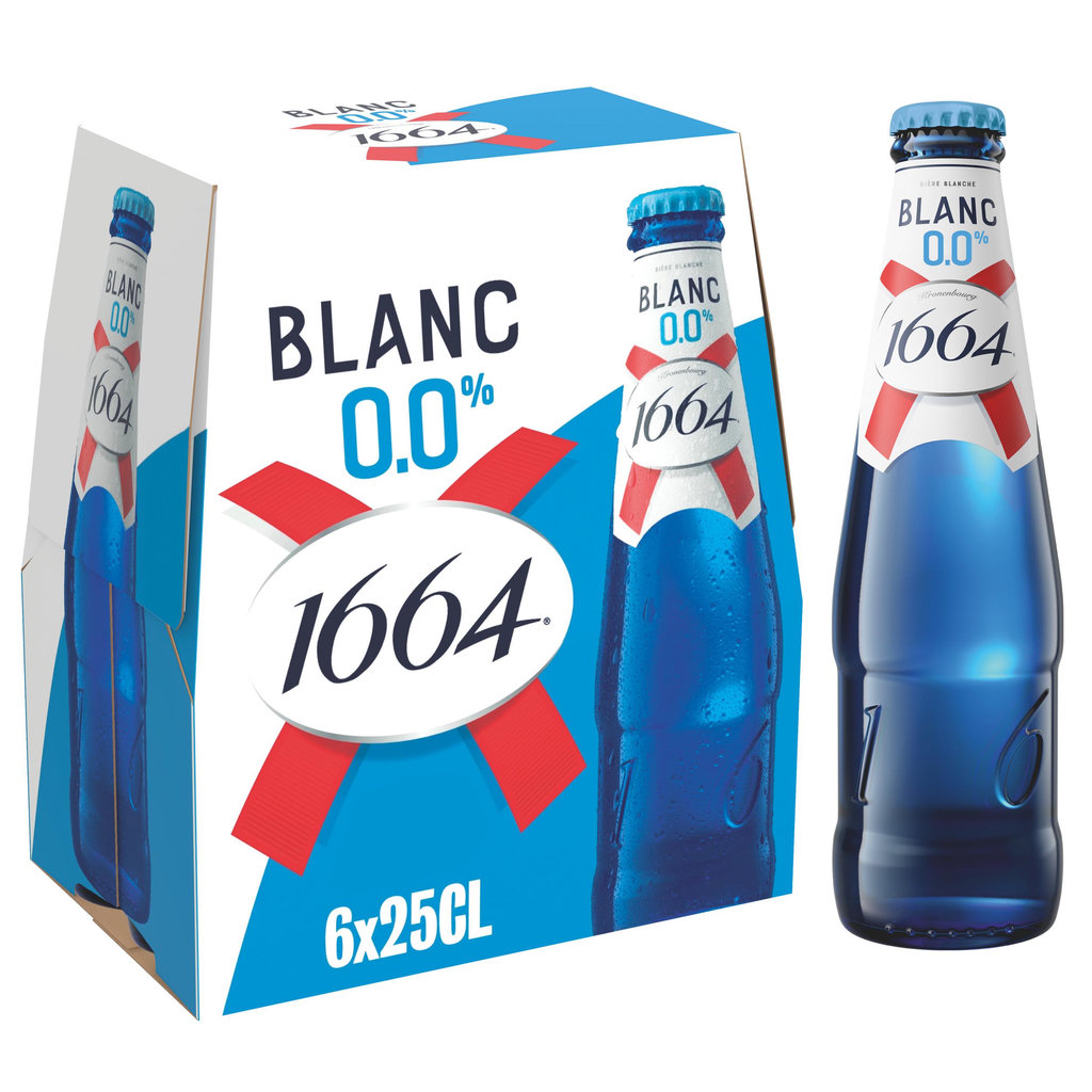 1664 Blanc Bière blanche sans alcool 0.0% bouteilles 6x25cl