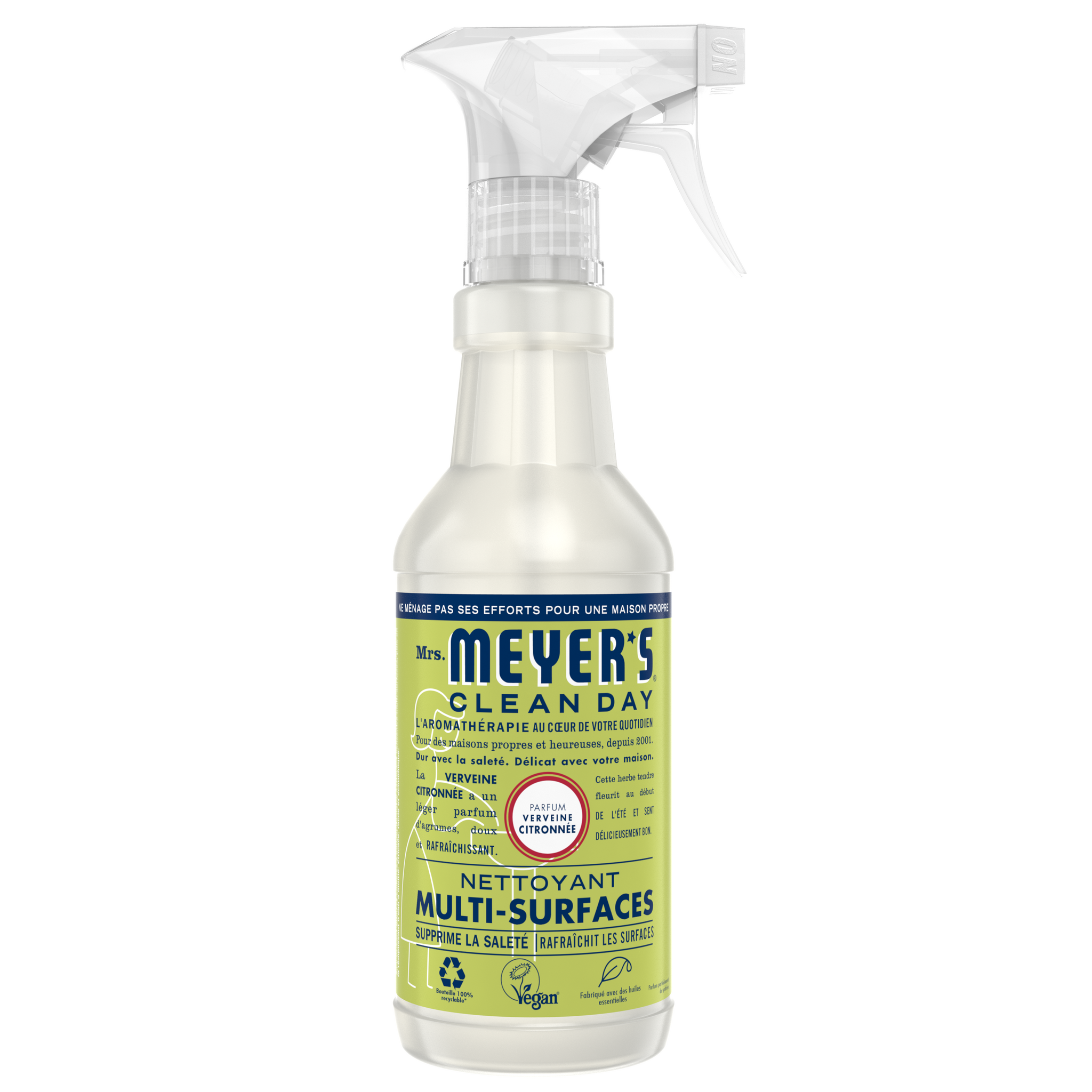 Voir la diapositive 1 : MRS MEYERS Nettoyant spray multi-surfaces à la verveine citronnée 473ml