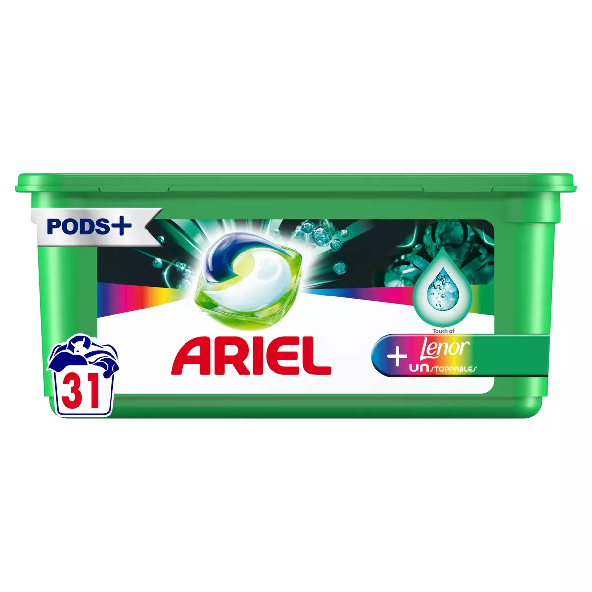 ARIEL Pods lessive capsules touche de Lenor 24 lavages 24 capsules pas cher  
