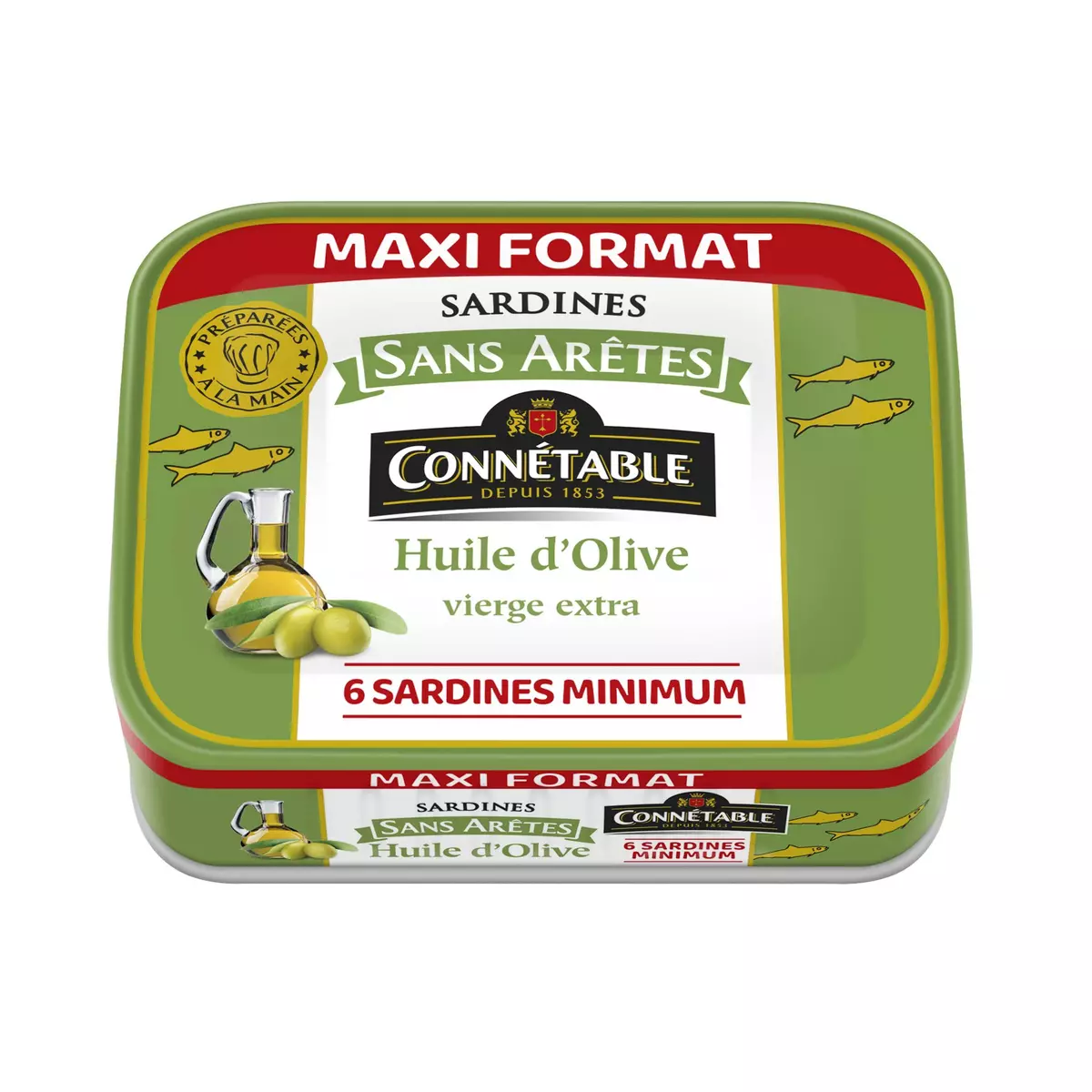 CONNETABLE Sardines sans arêtes à l'huile d'olive vierge extra 230g
