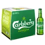 CARLSBERG Bière blonde danoise 5% bouteilles 12x33cl