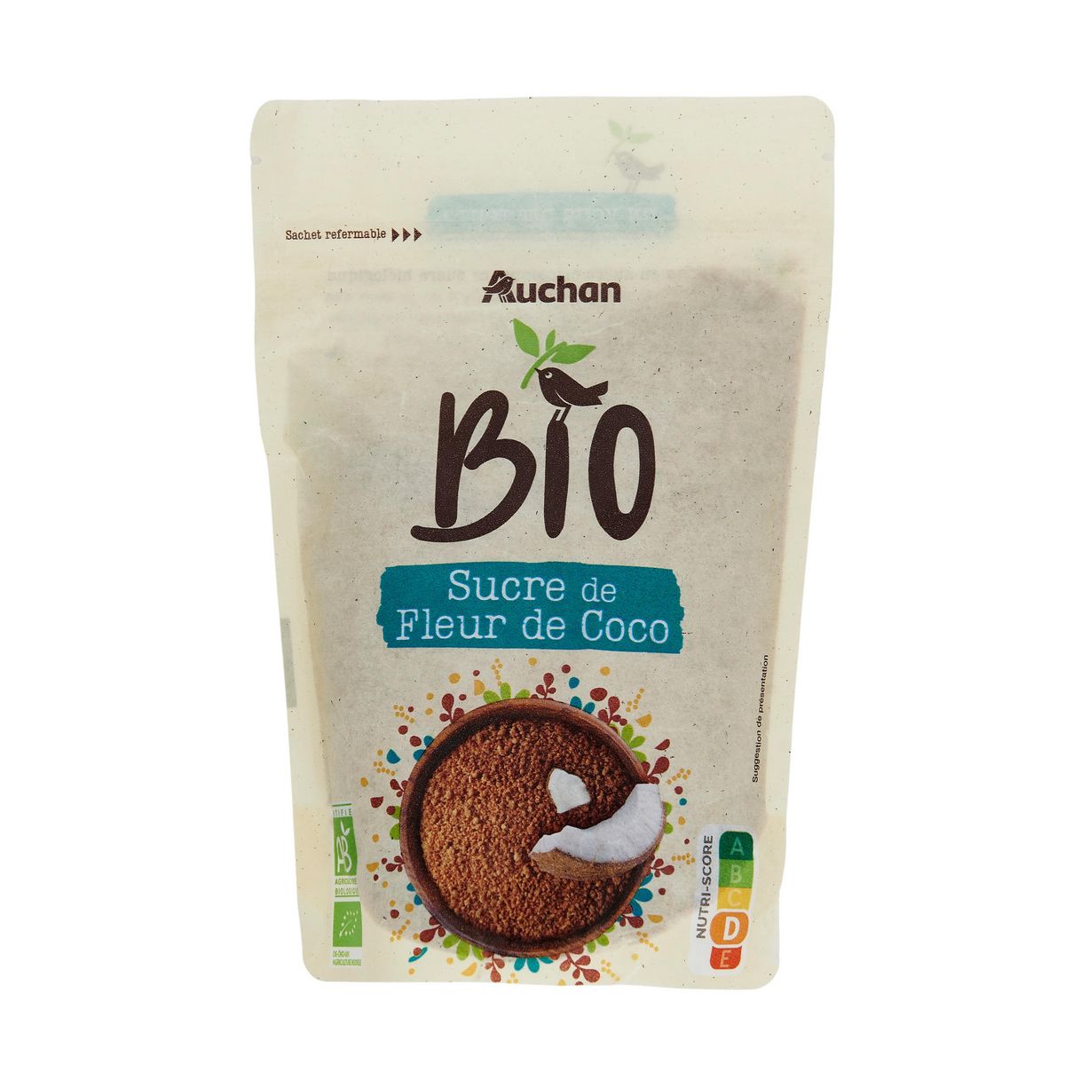 AUCHAN BIO Sucre de fleur de coco bio 250g