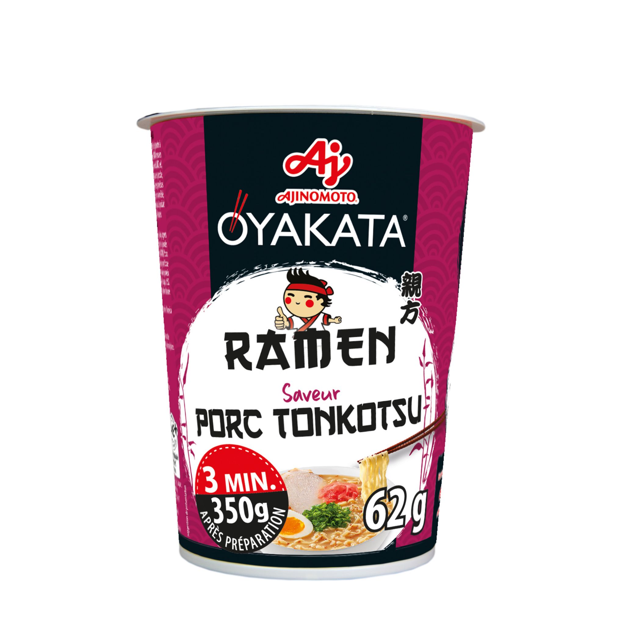 OYAKATA Cup nouilles Ramen saveur porc Tonkotsu prêt en 3 min 1 personne 350g