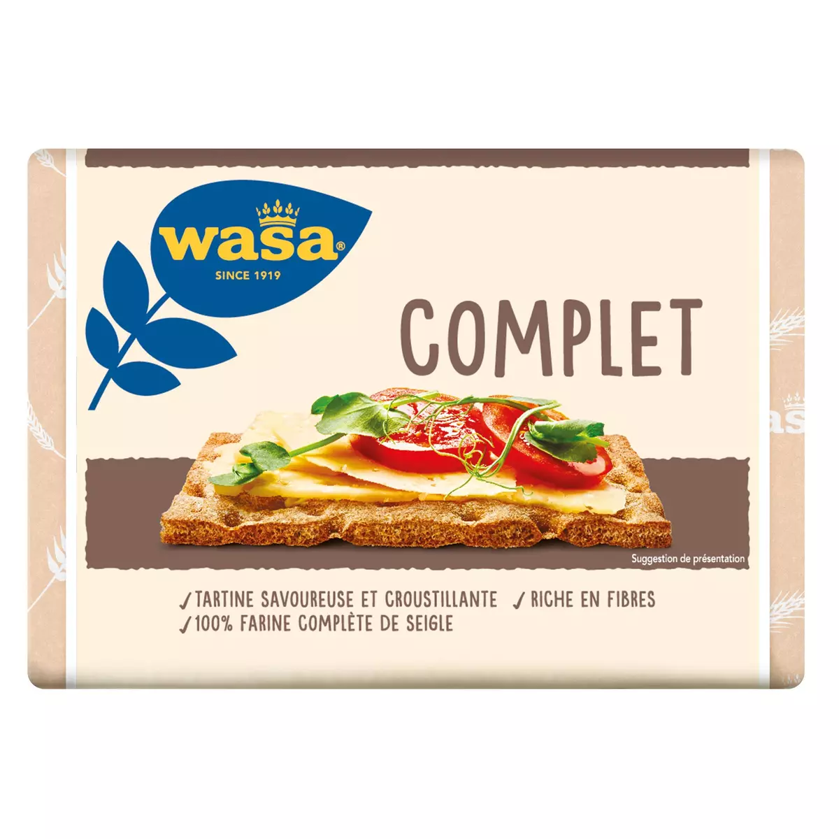 WASA Complet tartines croustillantes à la farine de seigle 260g