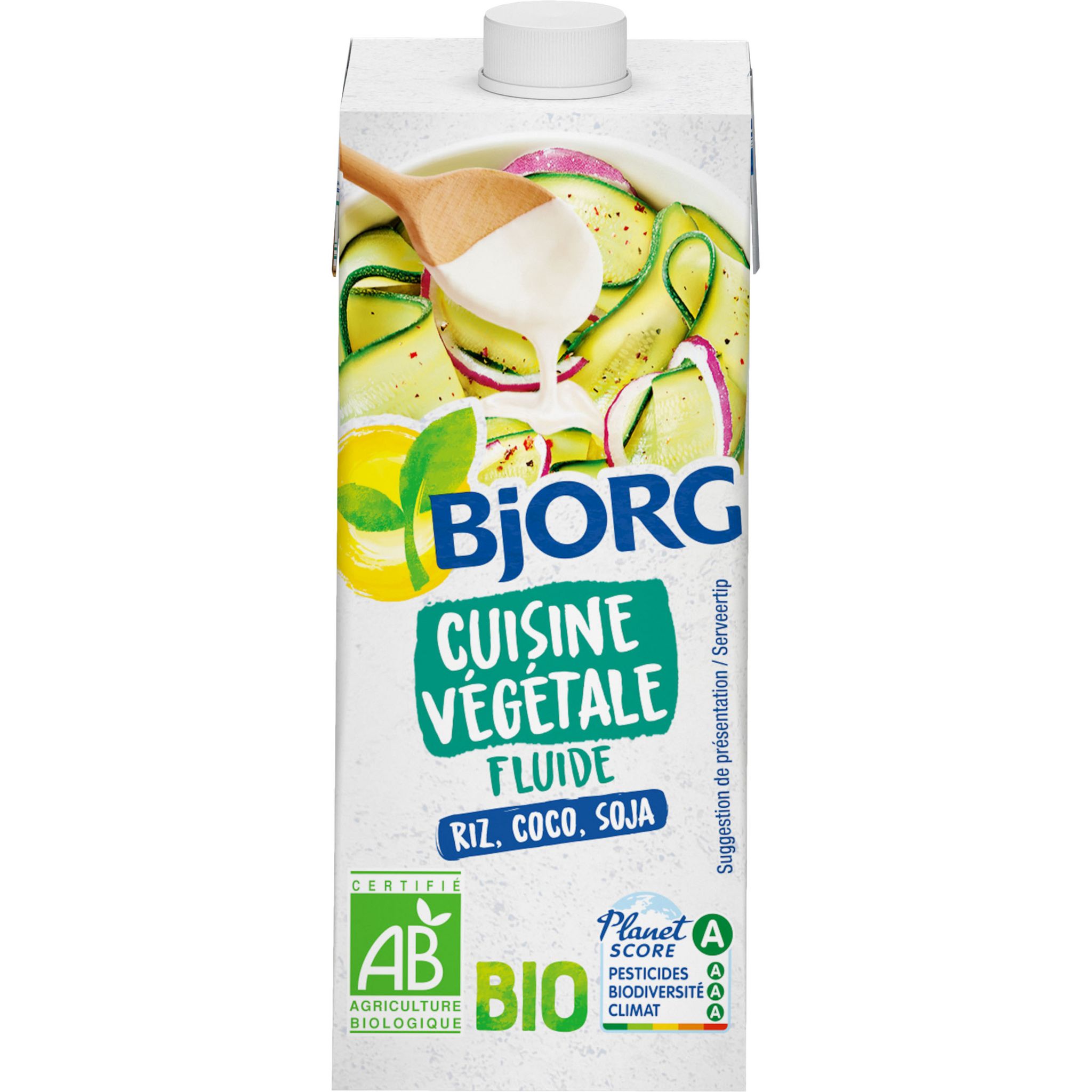 BJORG Aide cuisine végétale bio fluide légère au riz coco et soja 20cl