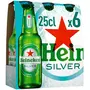 HEINEKEN Bière blonde silver 4% bouteilles 6x25cl