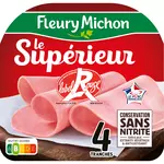 FLEURY MICHON Jambon supérieur Label Rouge sans nitrite 4 tranches 160g