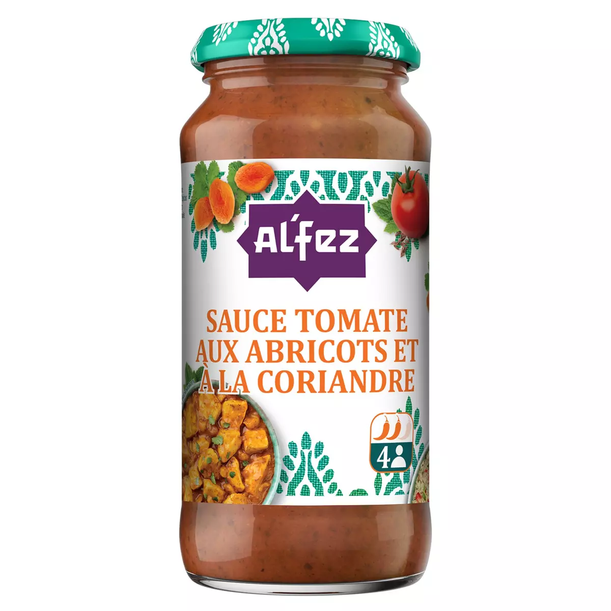 AL'FEZ Sauce tomate aux abricots et à la coriandre 450g