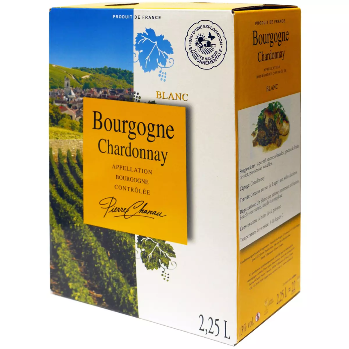 AOP Bourgogne chardonnay blanc bib 2.25l
