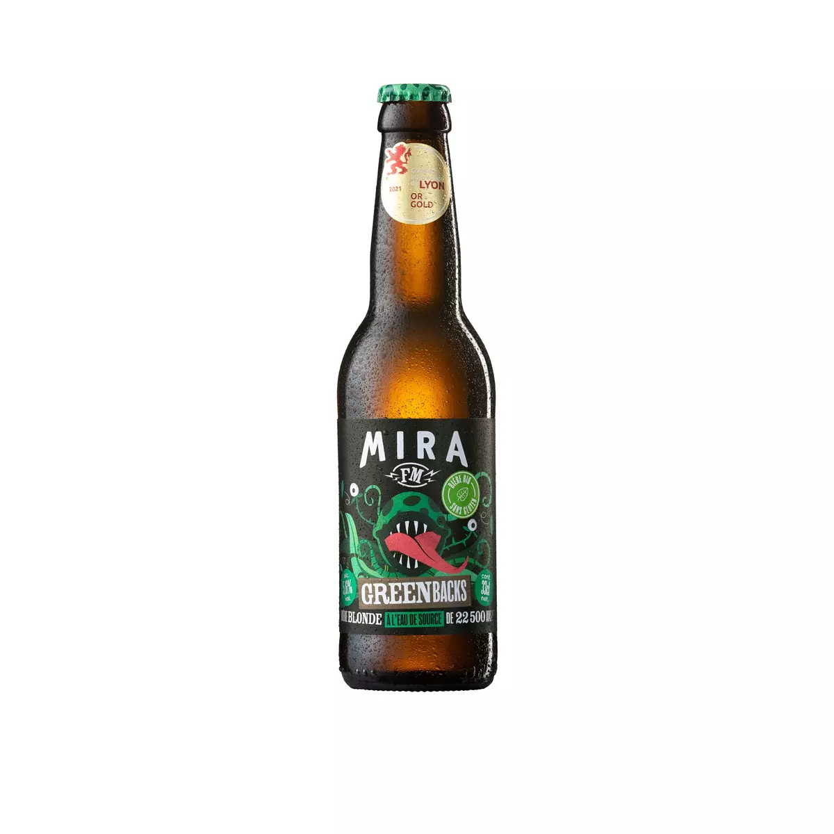 MIRA Bière blonde bio greenbacks 5.6% bouteille 33cl
