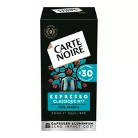 Café capsules espresso classique n°7 Carte Noir x30 - 159G