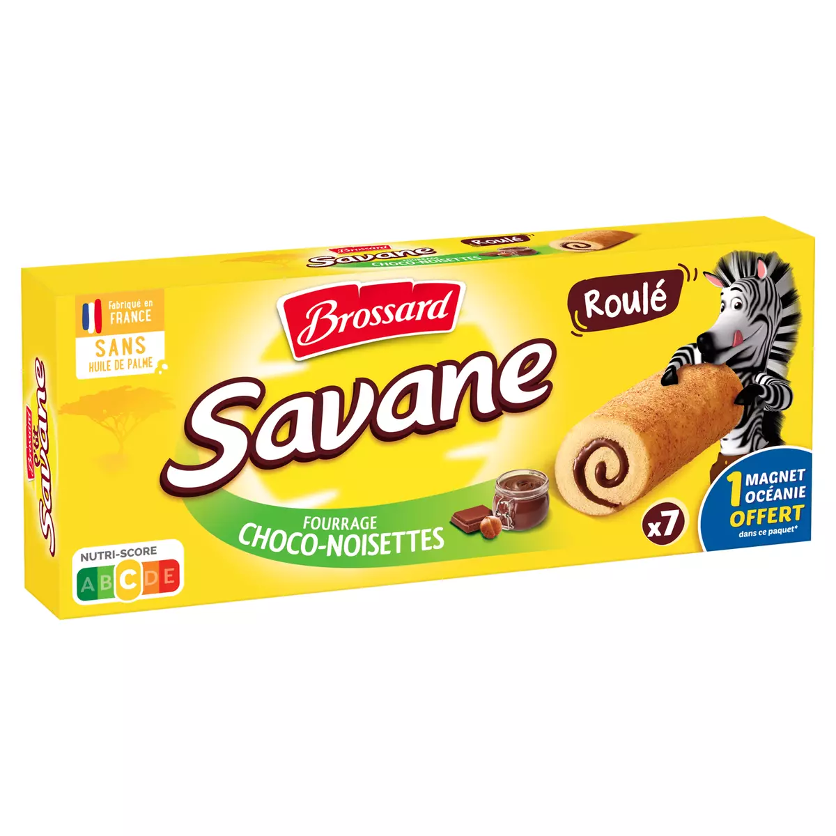 BROSSARD Savane gâteaux fourrés choco-noisettes 7 pièces 175g