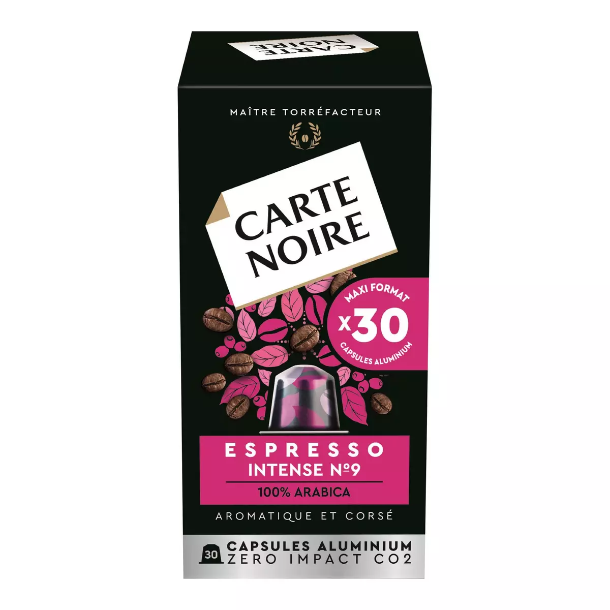 CARTE NOIRE Capsules de café espresso intense n°9 compatibles Nespresso 30 capsules 165g