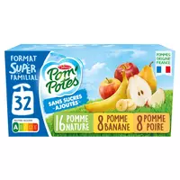Gourdes de fruits mixés vitaminées Pomme - Banane 4x90g – Andros Sport
