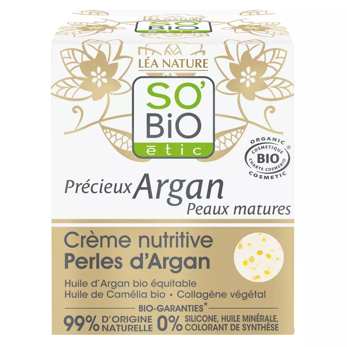 SO BIO ETIC Crème nutritive argan peaux mature 50ml