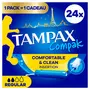 TAMPAX Compak tampons avec applicateur régulier 24 tampons