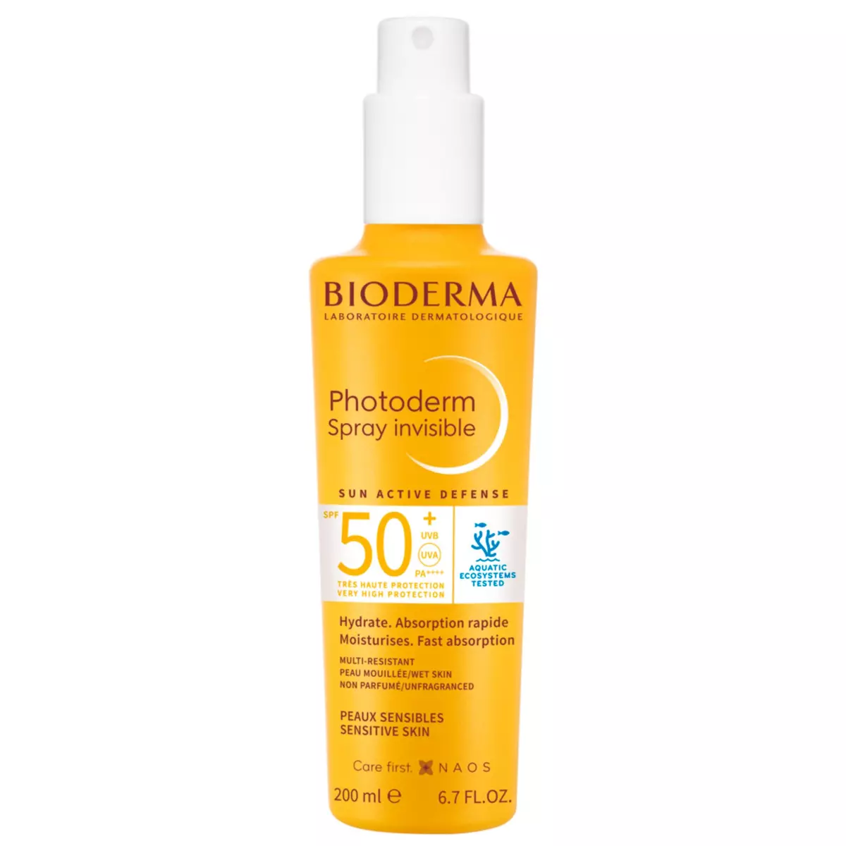 BIODERMA Photoderm spray protection solaire SPF50+ peaux sensibles 200ML