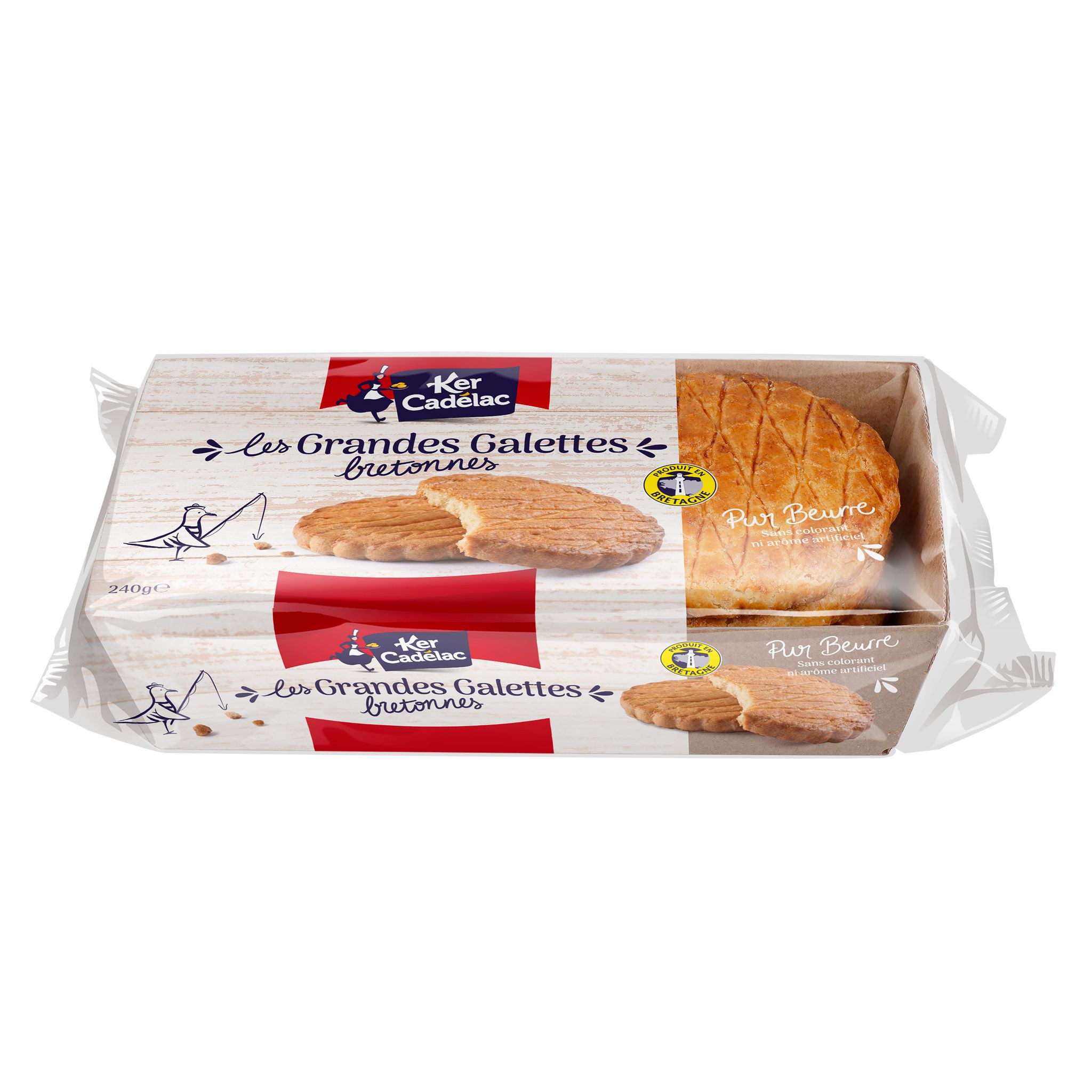 KER CADELAC Les grandes galettes bretonnes pur beurre 240g