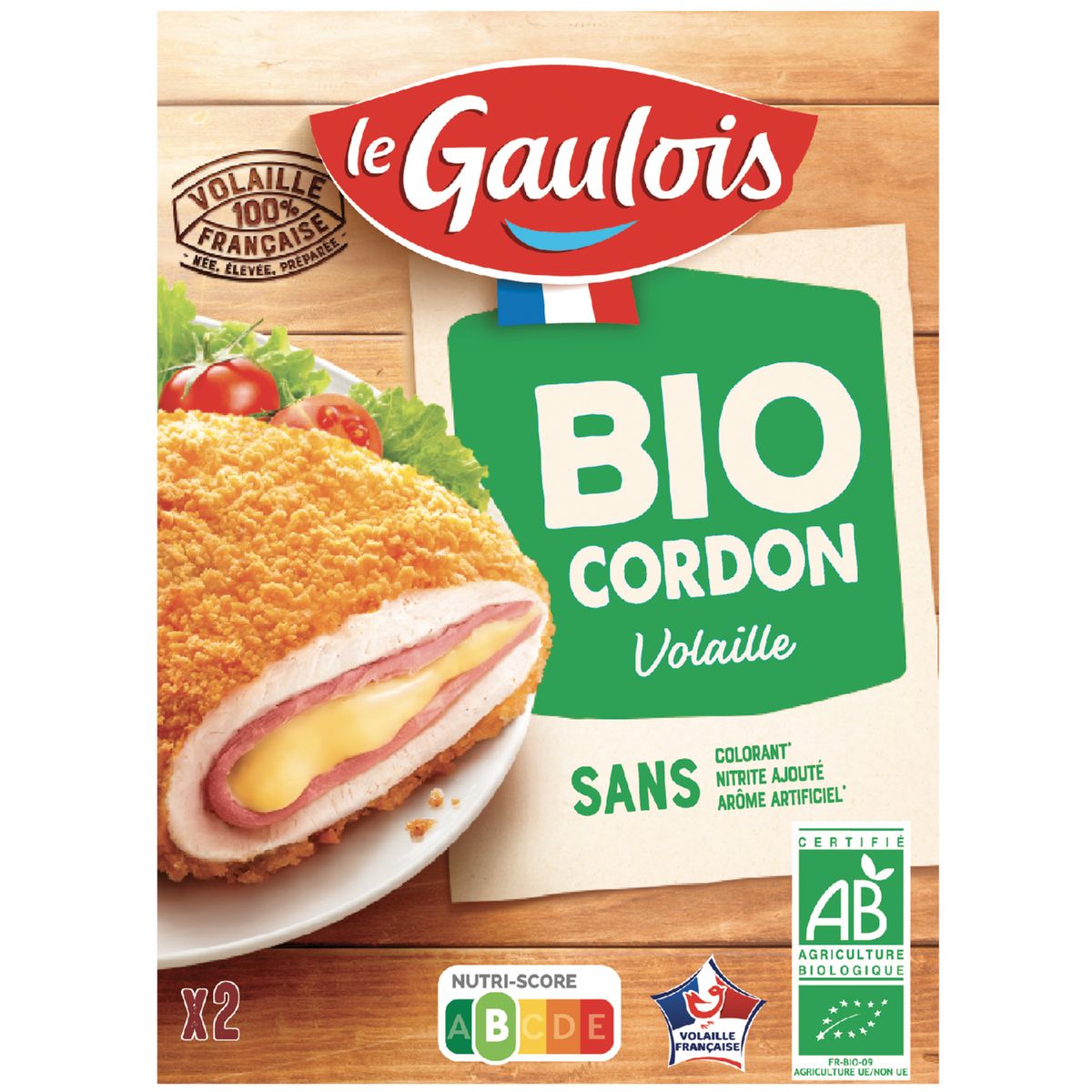 LE GAULOIS Cordon bleu de volaille bio 2 pièces 200 g
