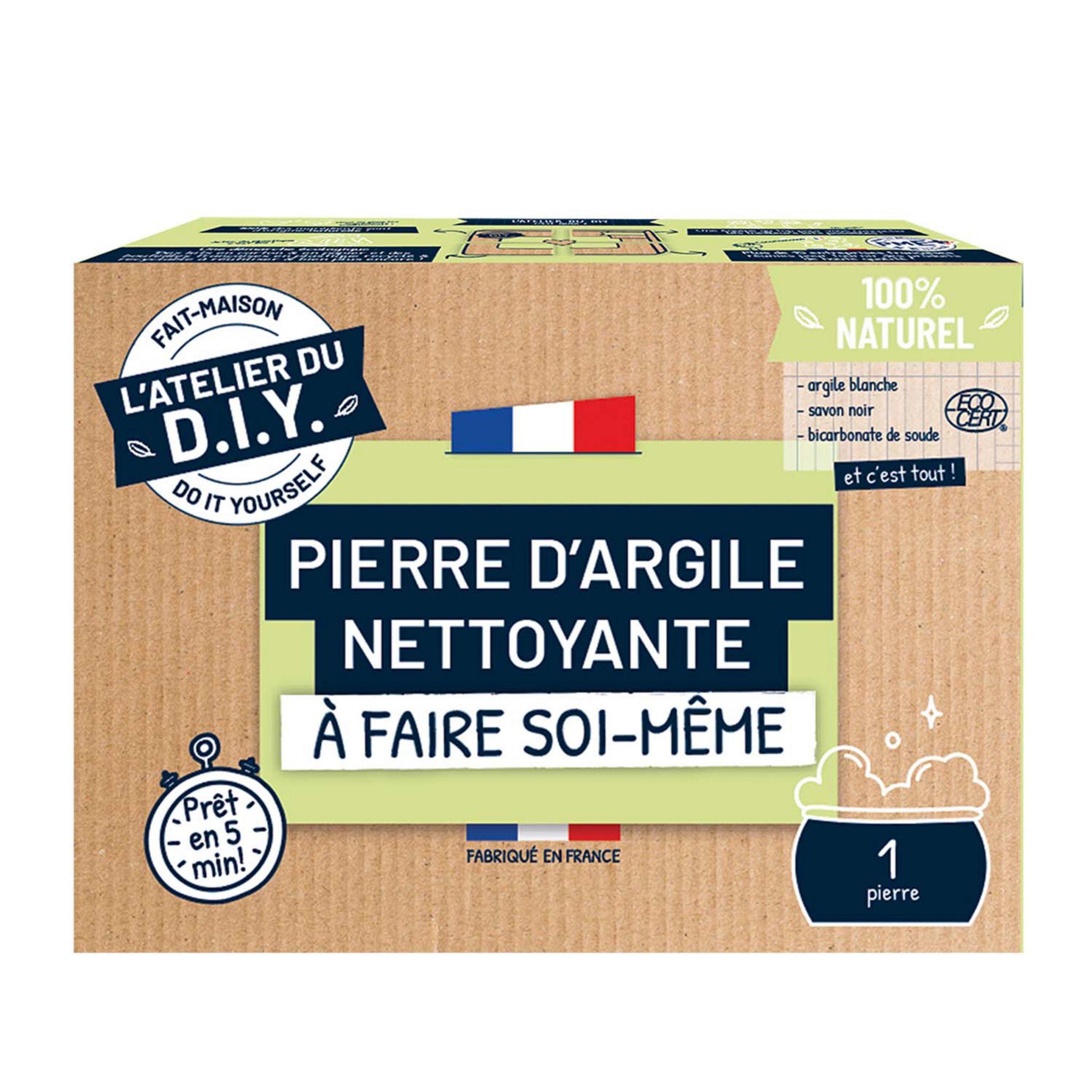 L'ATELIER DU D.I.Y Pierre d'argile nettoyante 1 kit