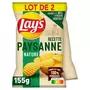 LAY'S Chips ondulées nature recette paysanne lot de 2 2x155g