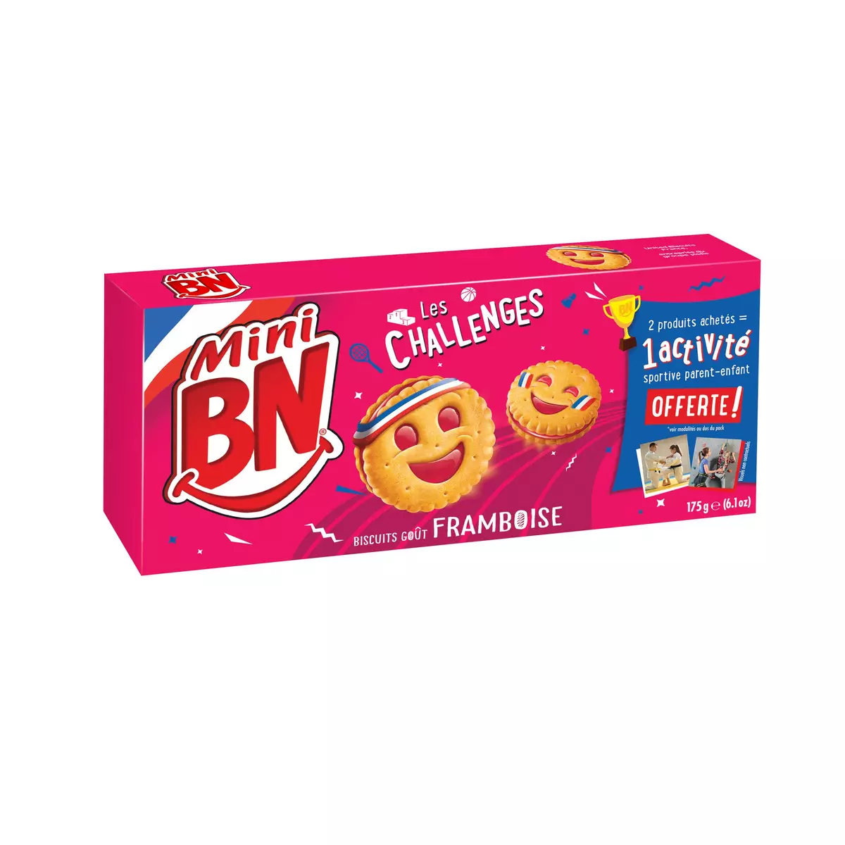 BN Mini biscuits goût framboise 5x5 biscuits 175g