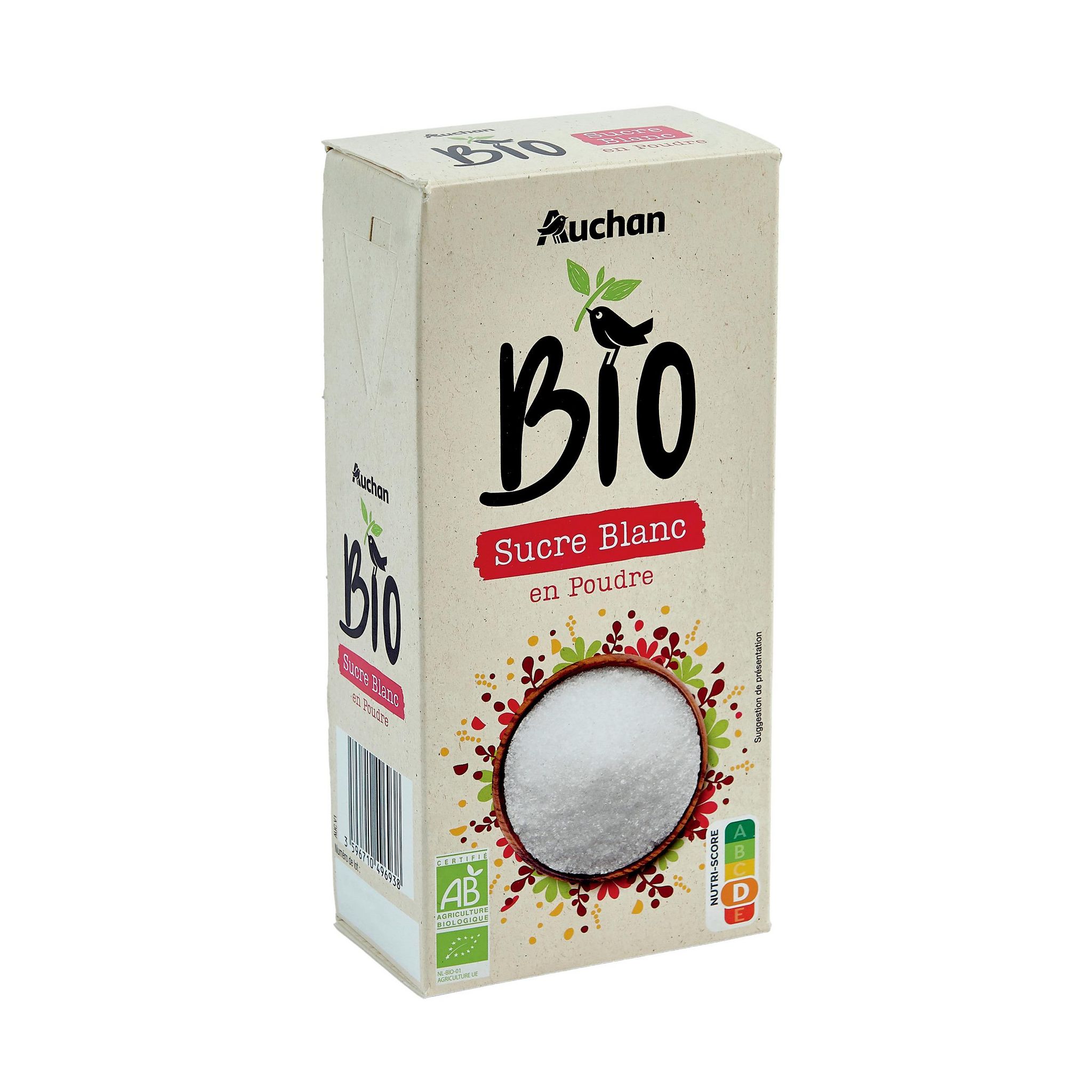 Voir la diapositive 2 : AUCHAN BIO Sucre blanc en poudre 750g