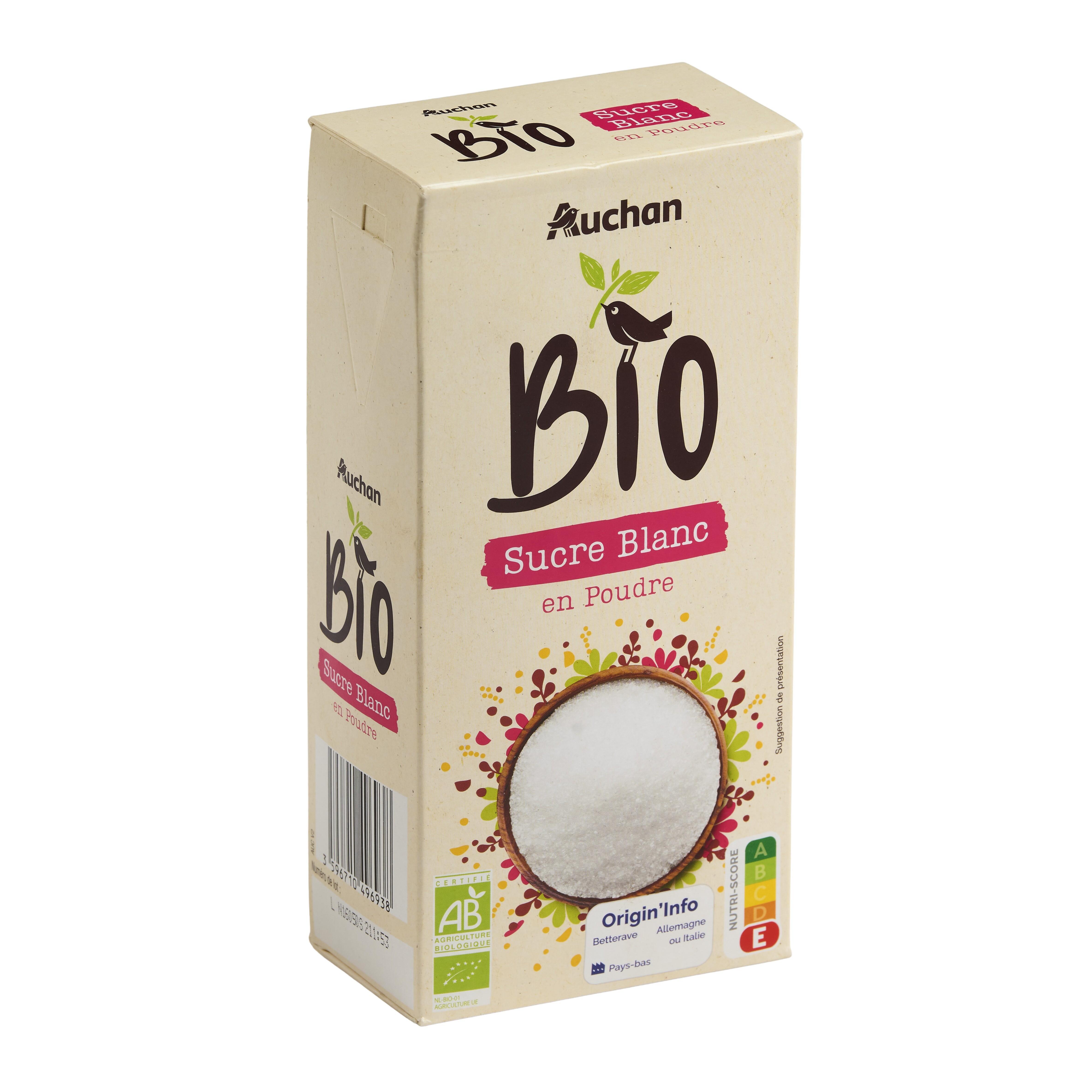 Voir la diapositive 4 : AUCHAN BIO Sucre blanc en poudre 750g