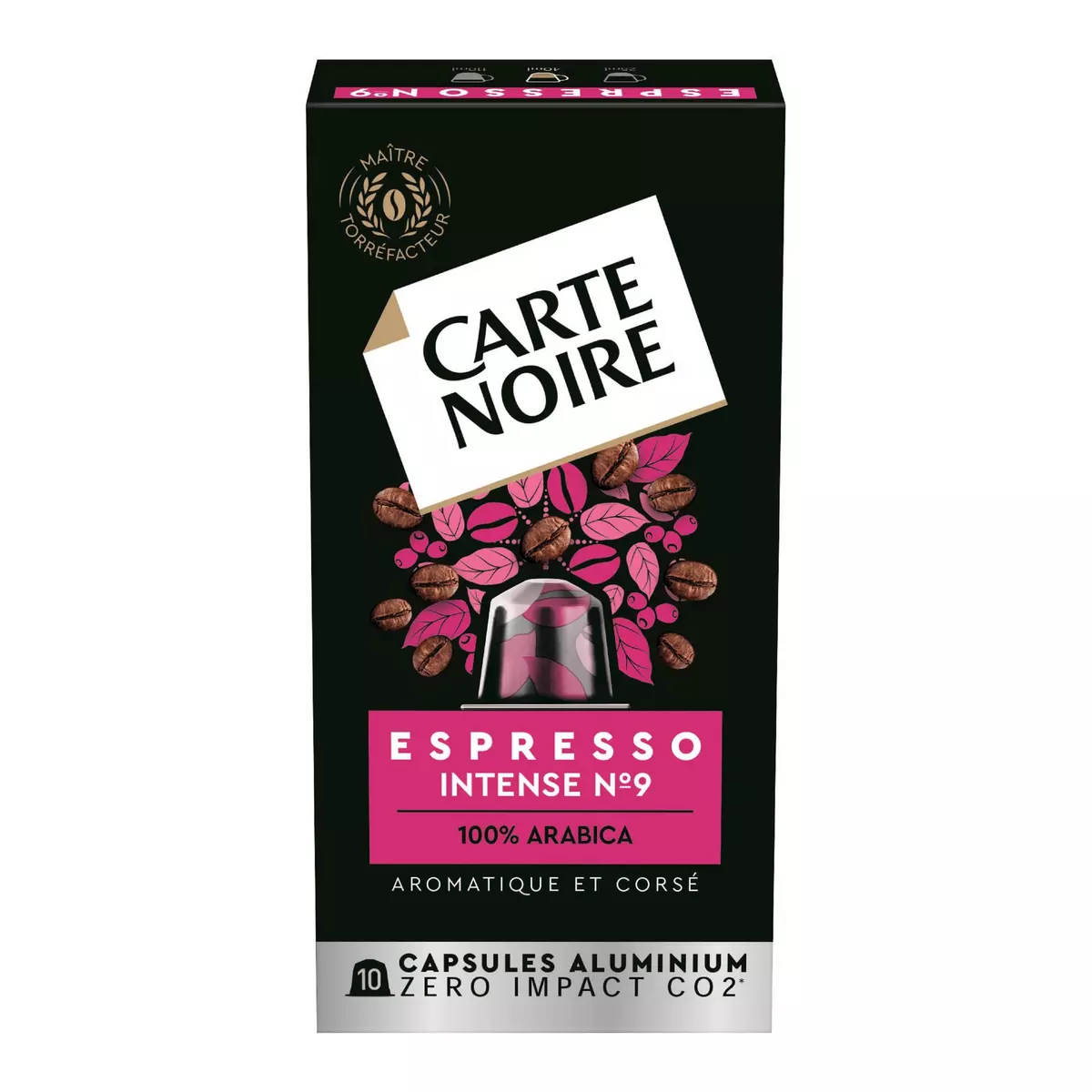 CARTE NOIRE Capsules de café espresso intense n°9 compatibles Nespresso 10 capsules 55g