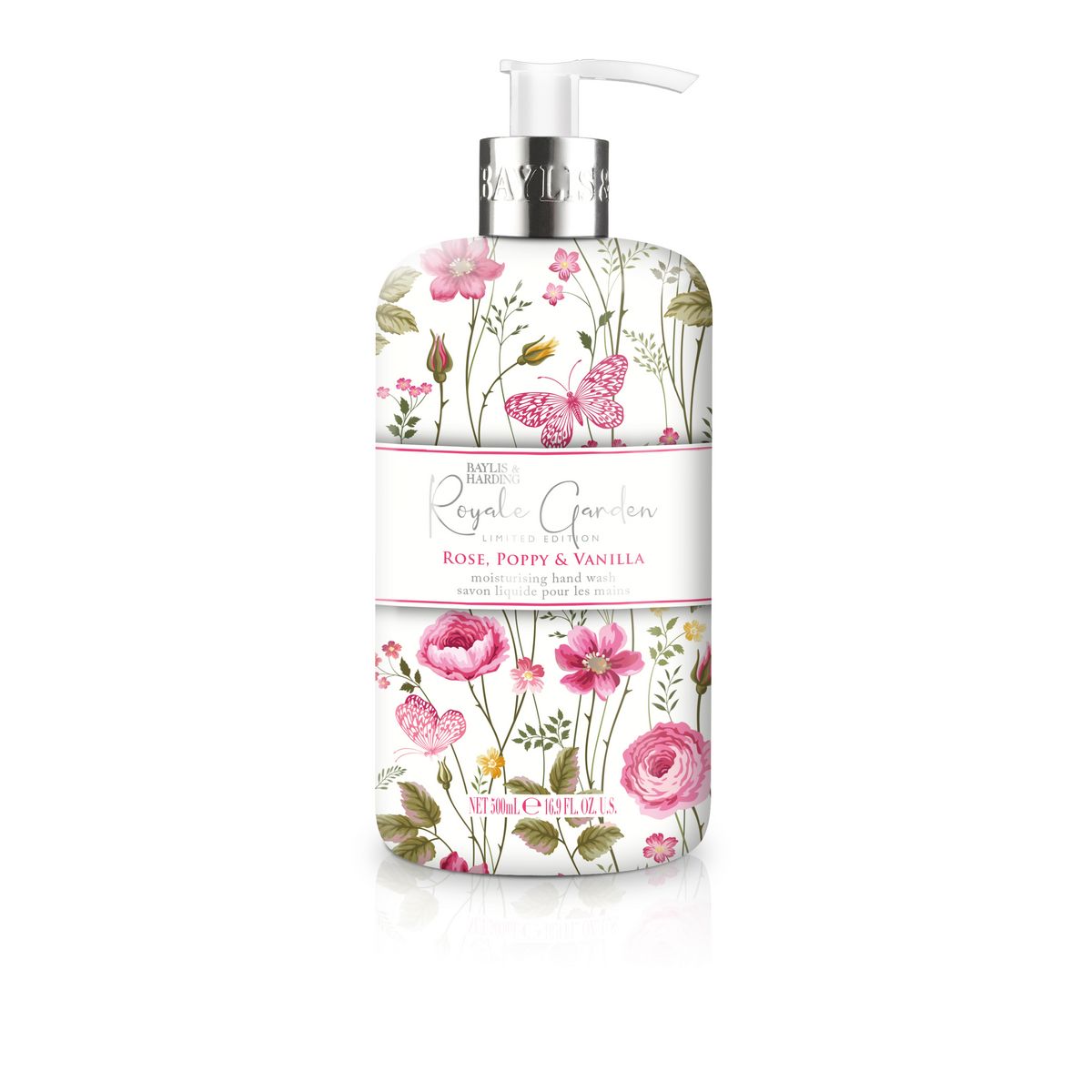 BAYLIS & HARDING Savon liquide mains rose coquelicot & vanille 500ml