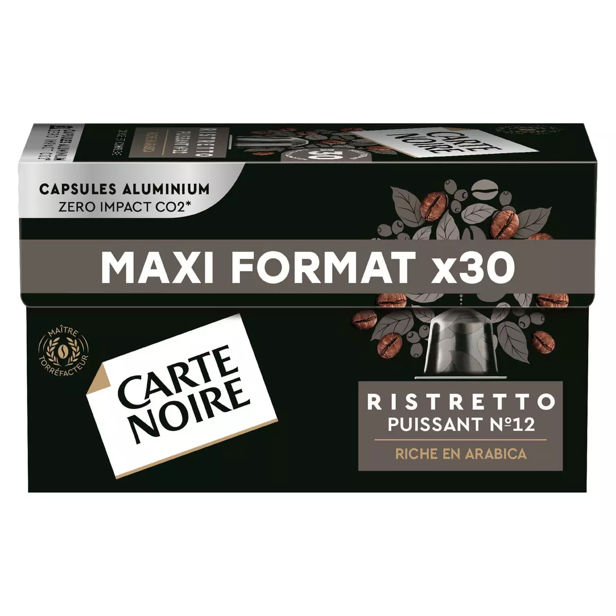 CARTE NOIRE Capsules de café ristretto puissant N°12 compatibles Nespresso 30 capsules 165g