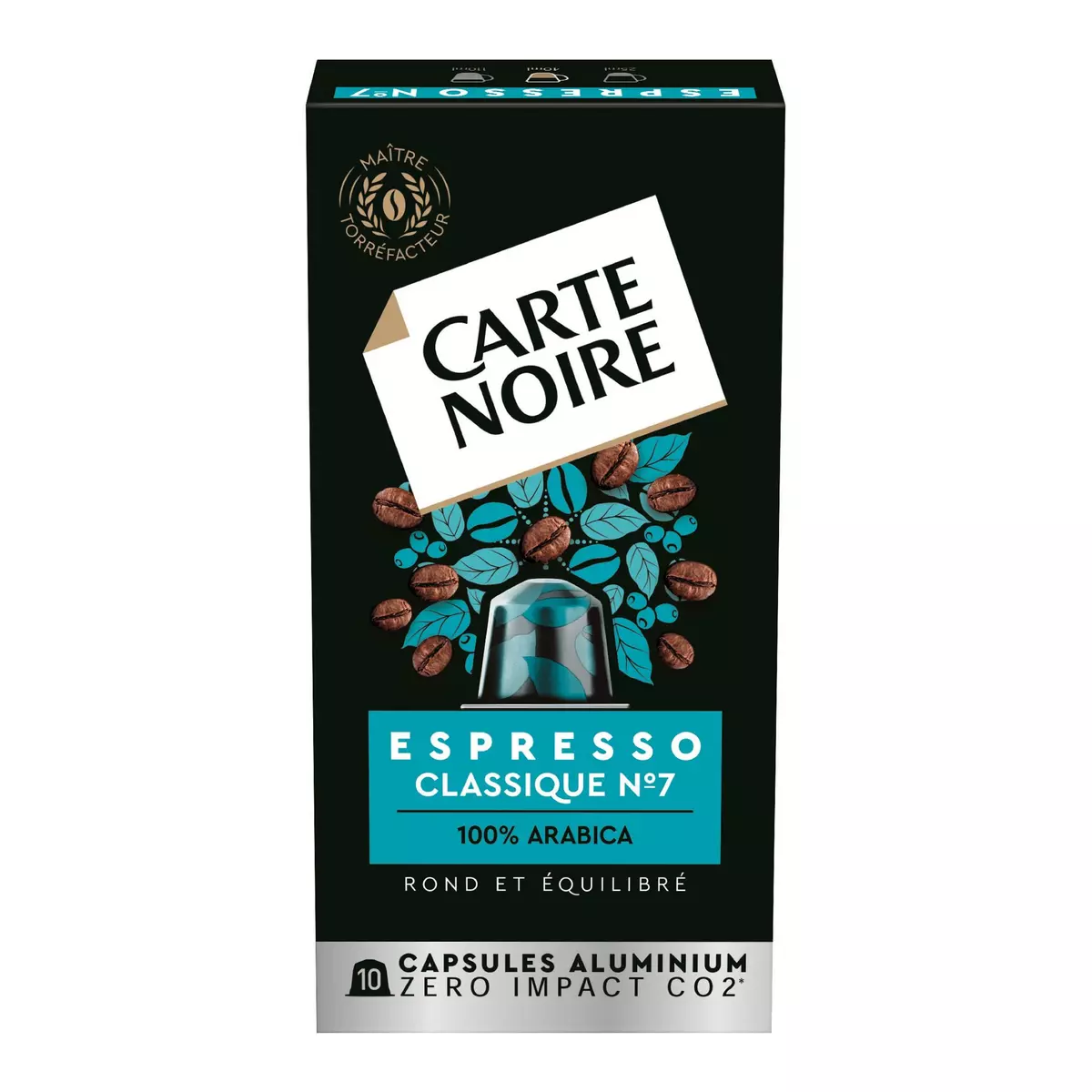 CARTE NOIRE Capsules de café espresso classique n°7 compatibles Nespresso 10 capsules 55g
