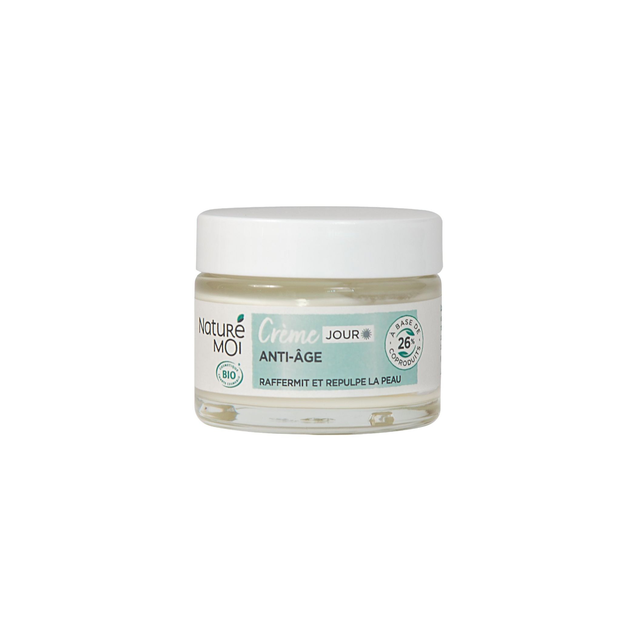 Voir la diapositive 2 : NATURE & MOI Crème jour anti-âge à l'acide hyaluronique huile de pépins de raisins bio tous types de peau 50ml