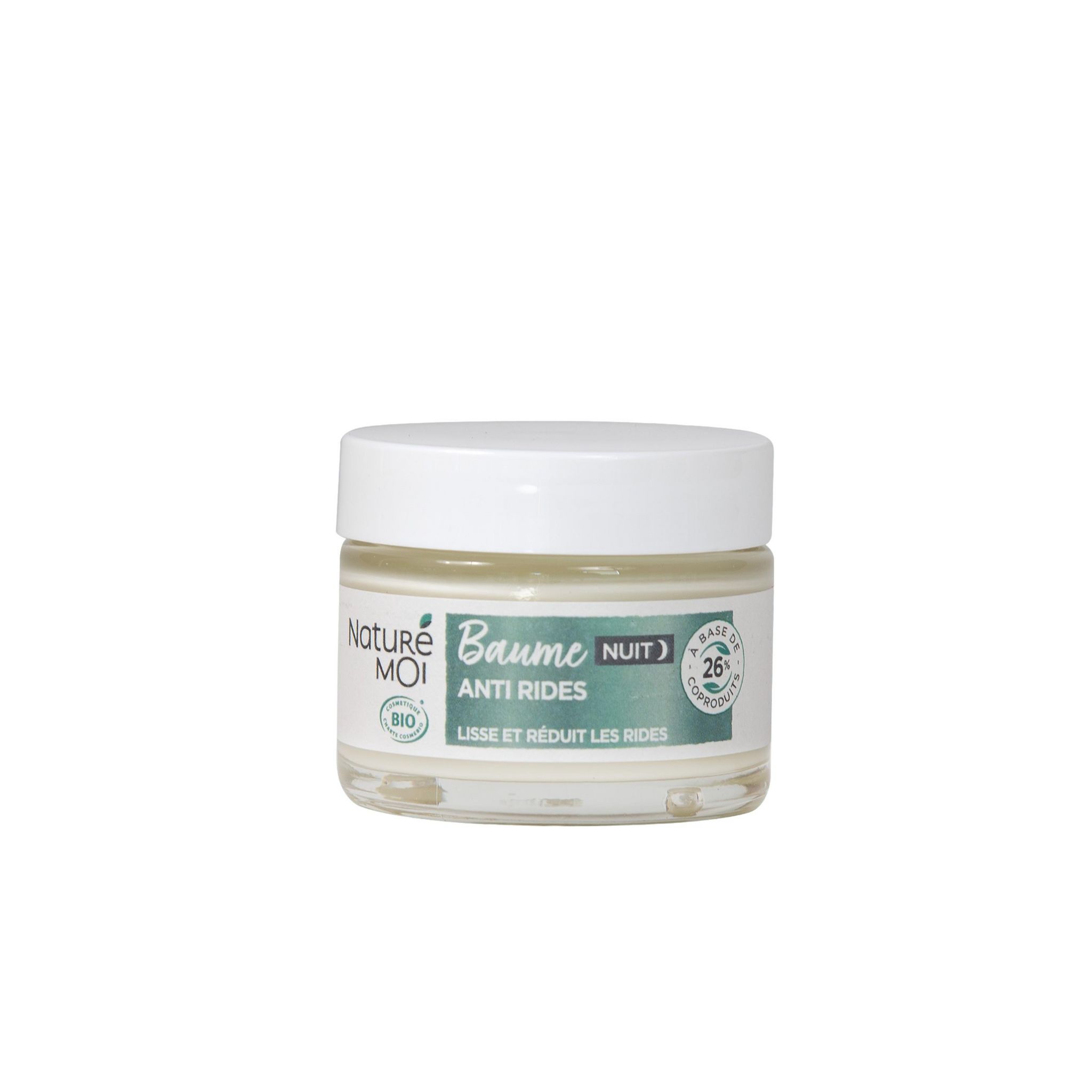 Voir la diapositive 2 : NATURE & MOI Baume nuit anti-rides à l'acide hyaluronique huile de pépins bio tous types de peaux 50ml