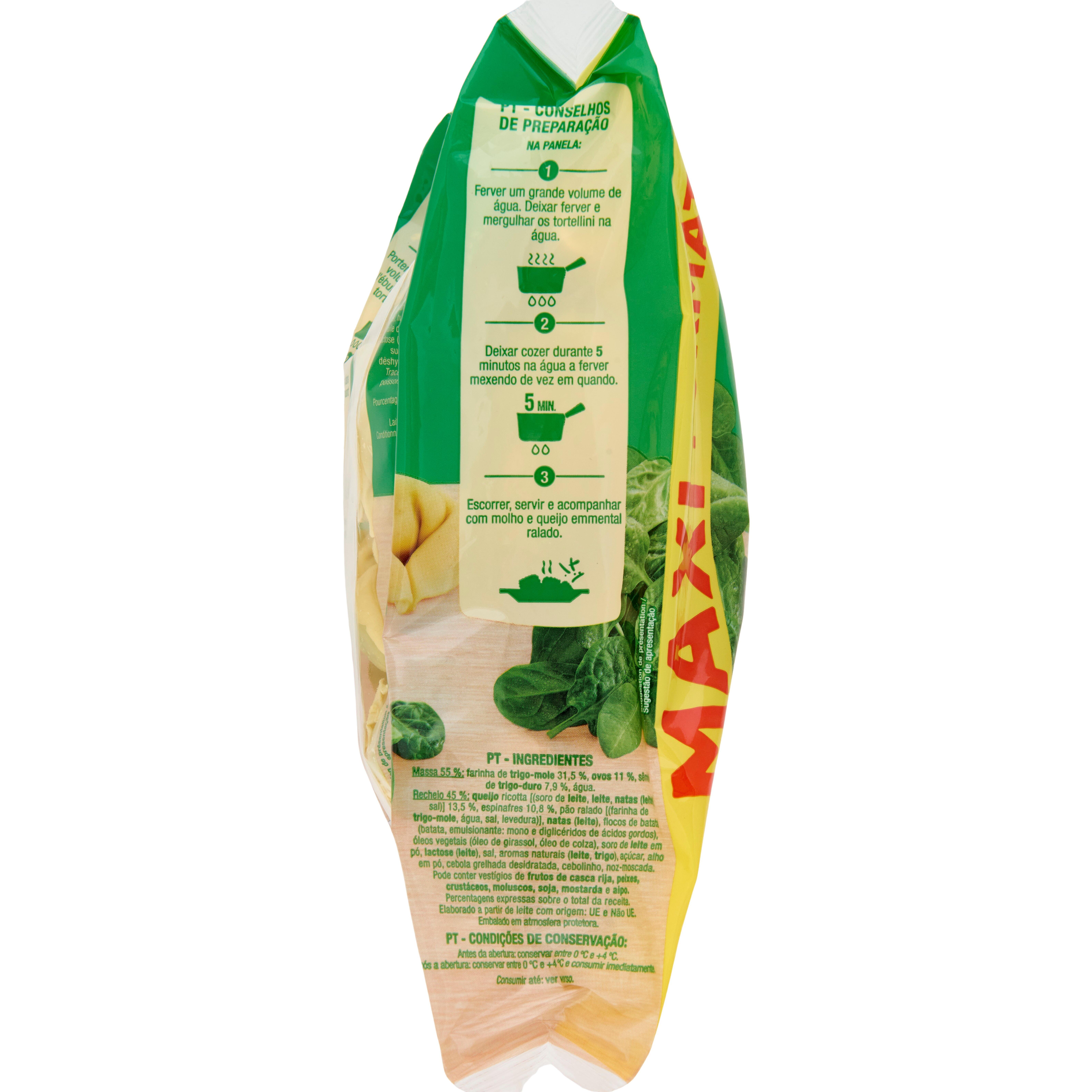 Voir la diapositive 3 : AUCHAN Tortellini ricotta épinards 4 parts 600g