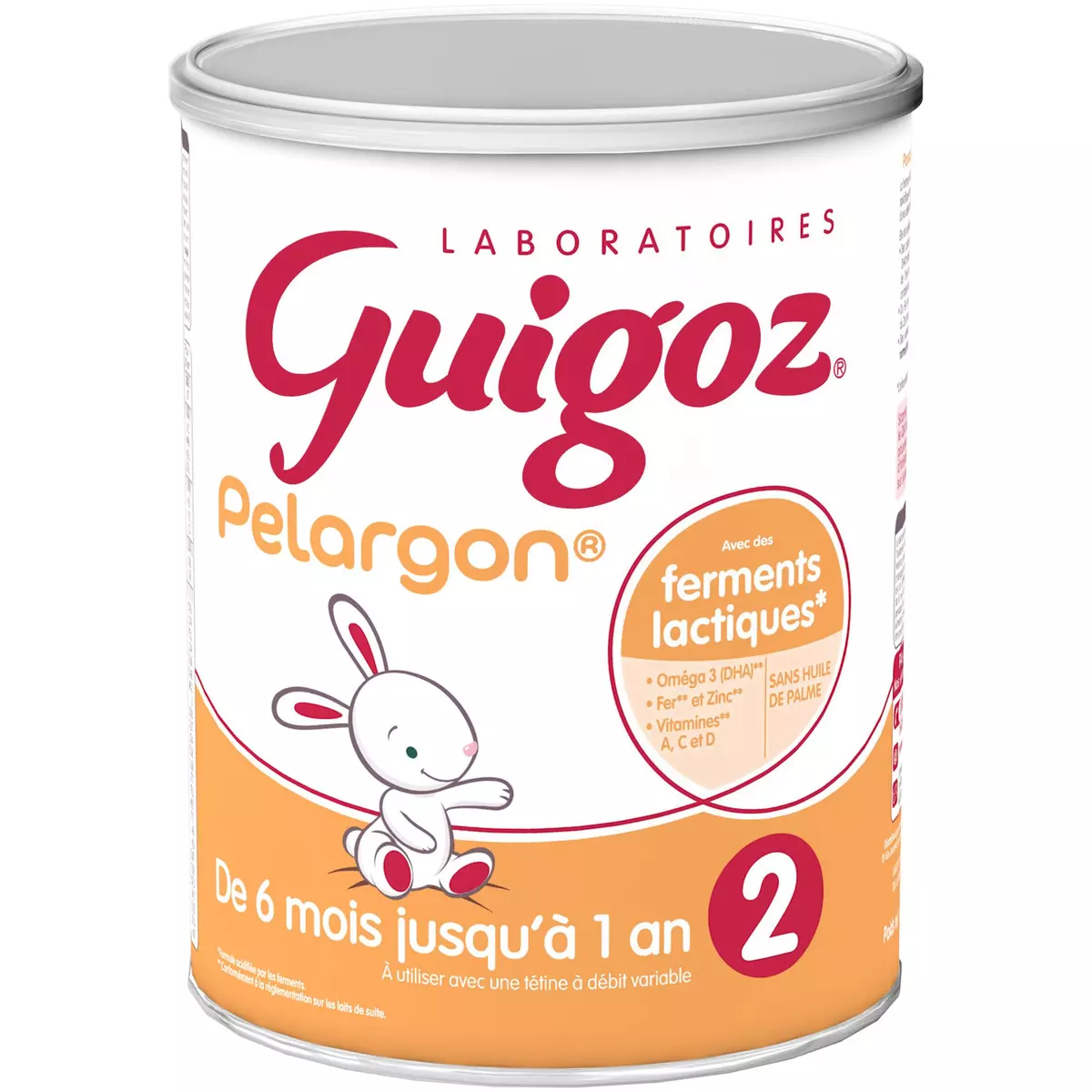 GUIGOZ Pelargon 2 lait 2ème âge en poudre dès 6 mois 780g