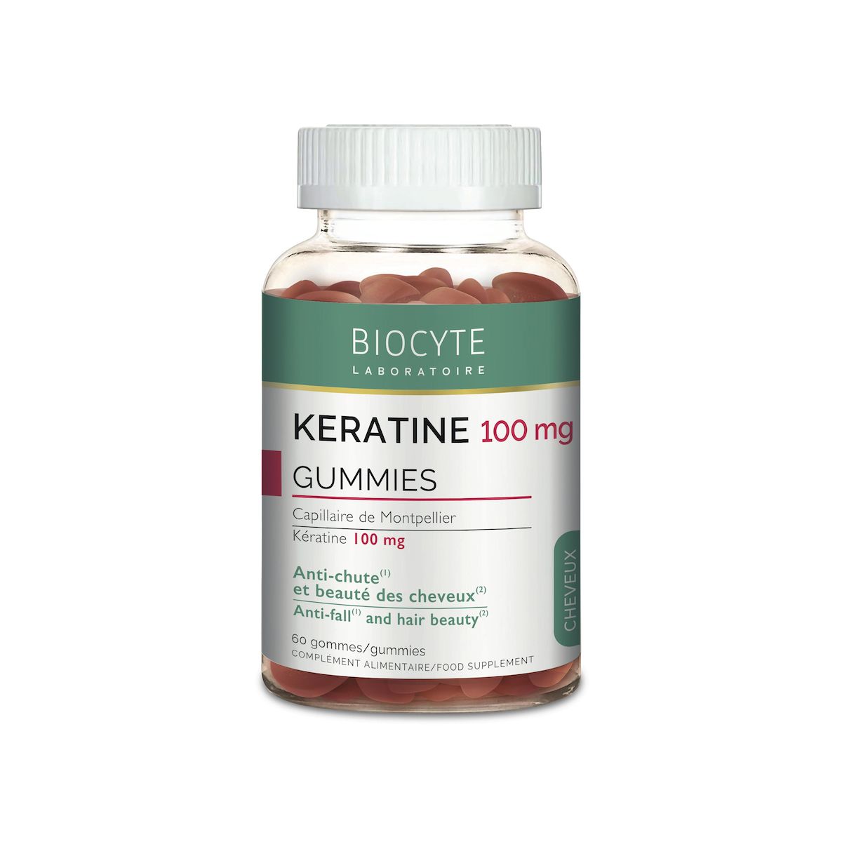 BIOCYTE Gummies de kératine 60 gommes