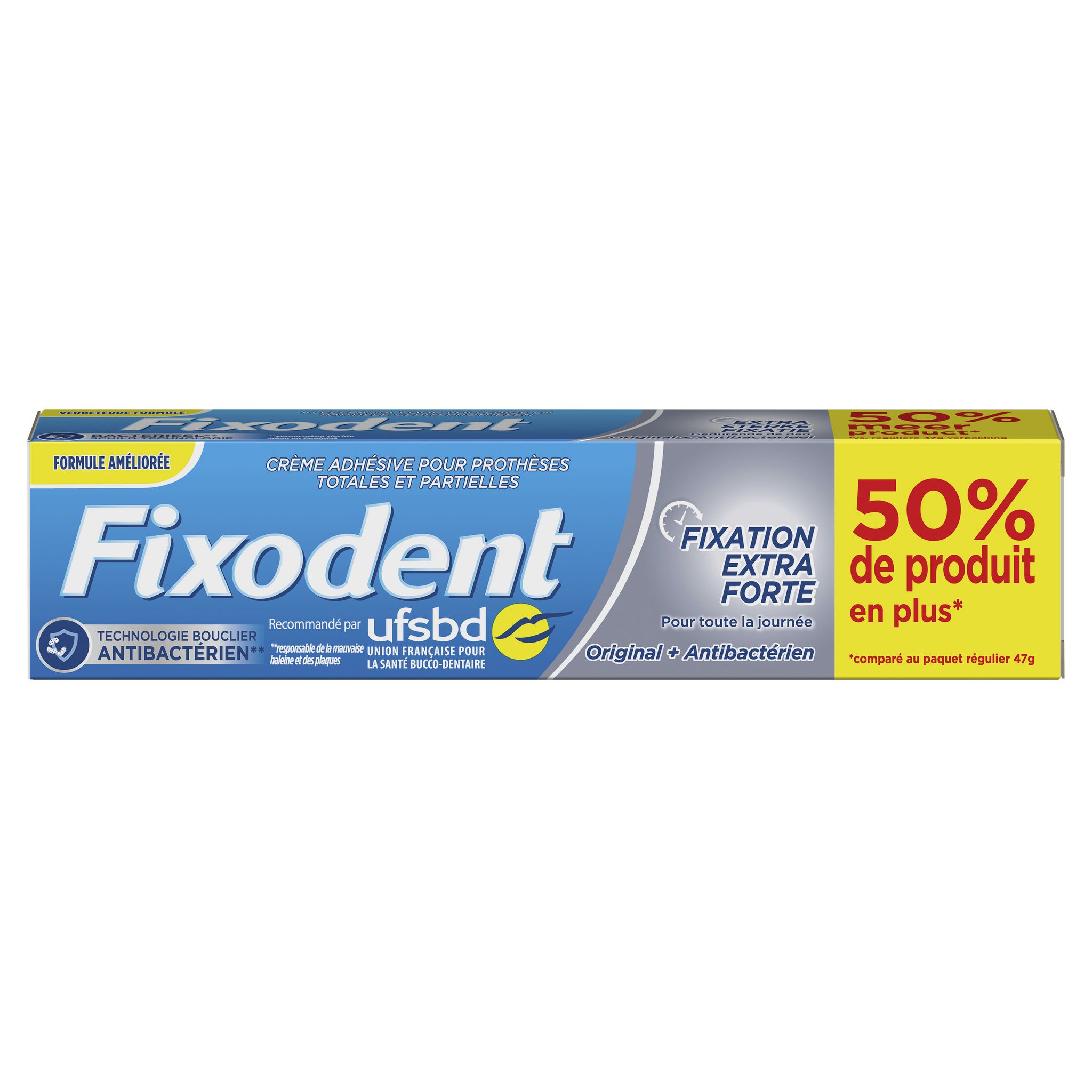 FIXODENT Crème fixative original antibactérien 70,5g