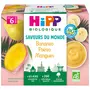 HIPP Petit pot dessert bananes poires mangues bio dès 6 mois 4x100g