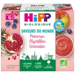 HiPP HIPP Petit pot dessert pommes myrtilles grenades bio dès 6 mois