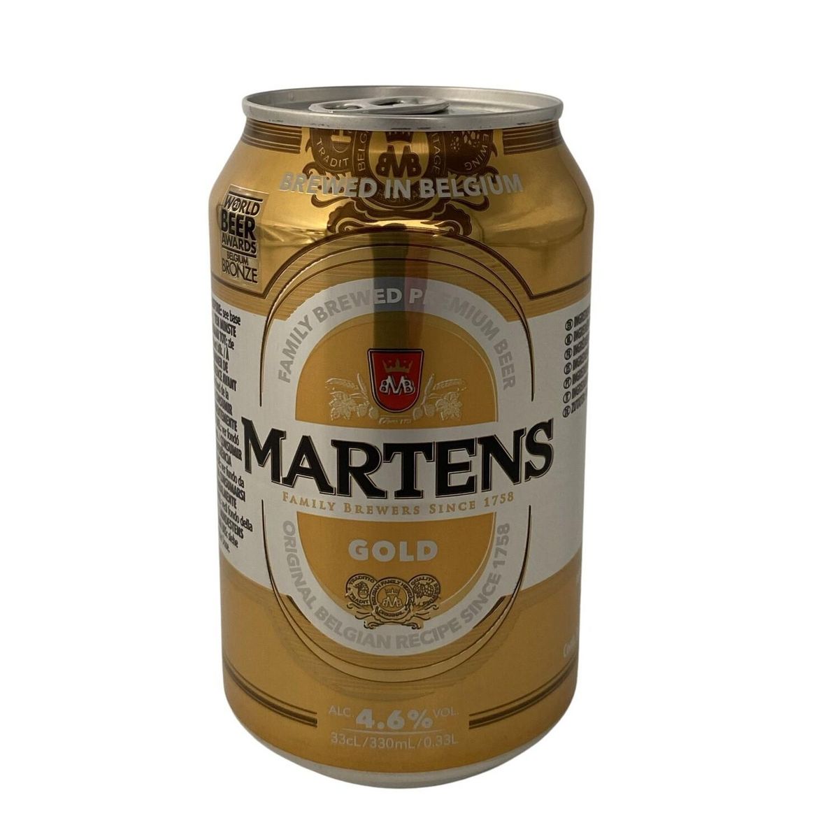 MARTENS Bière gold blonde 4,6% boîte 33cl