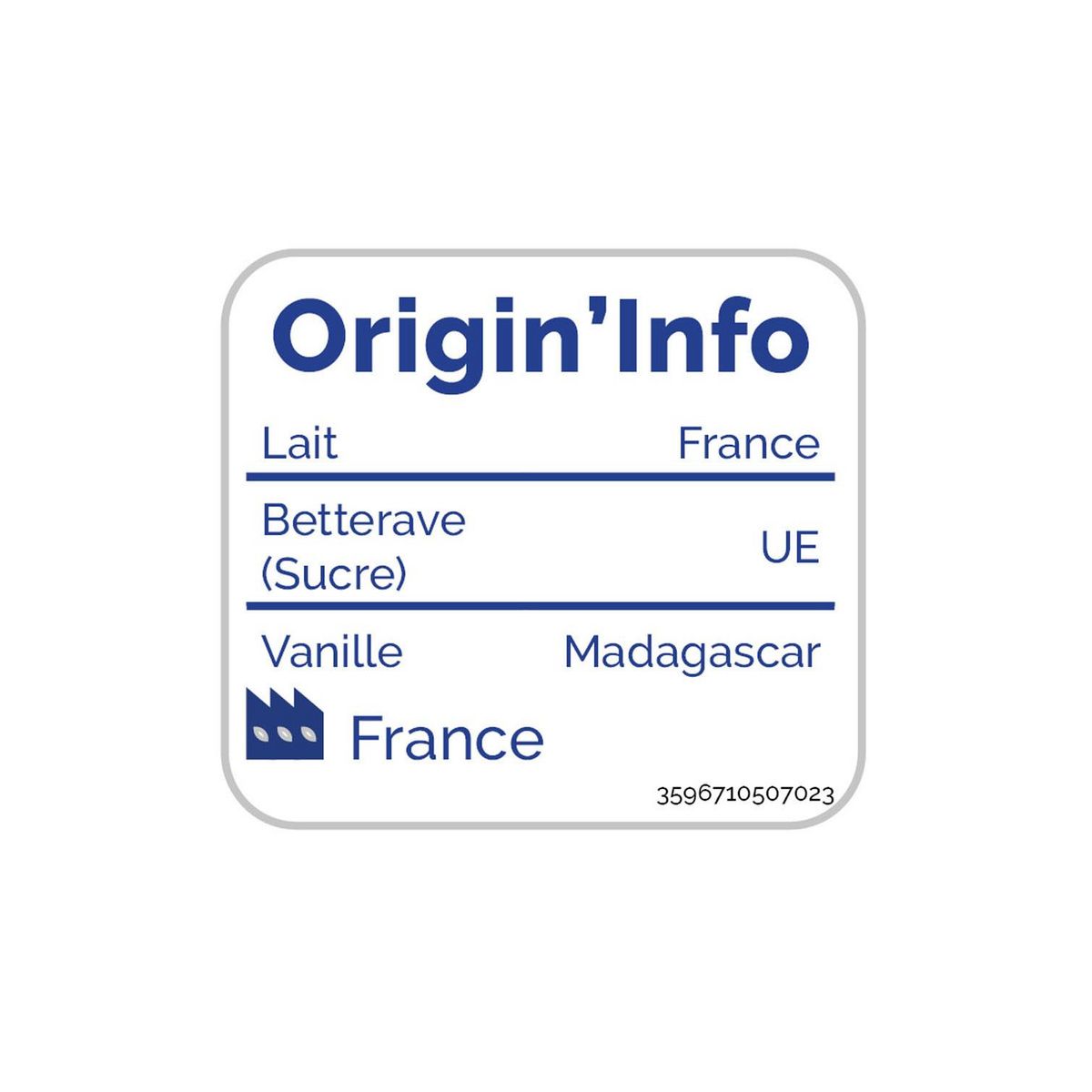 AUCHAN Fromage blanc sucré saveur vanille 0% MG 8x100g