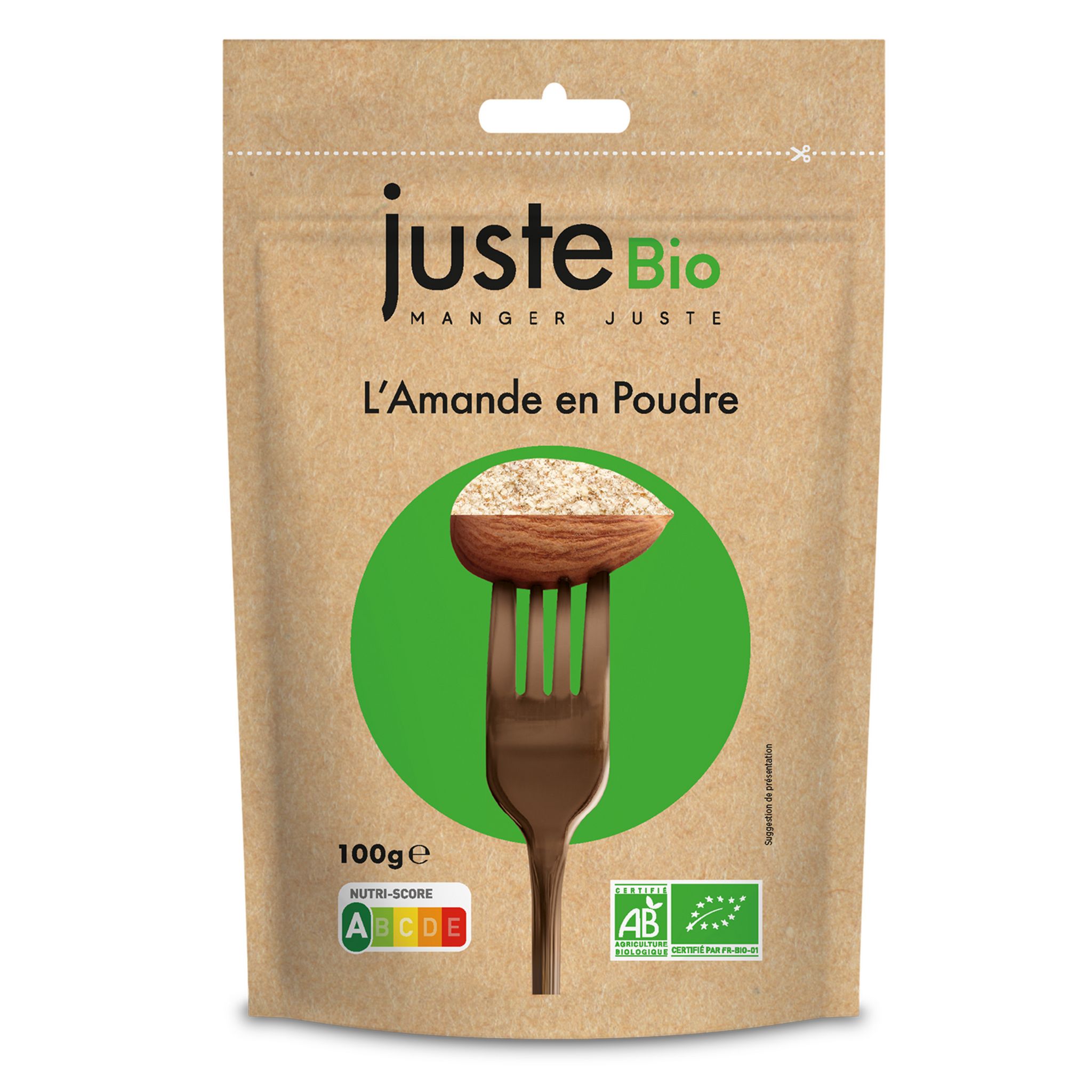 JUSTE BIO Amande en poudre 100g