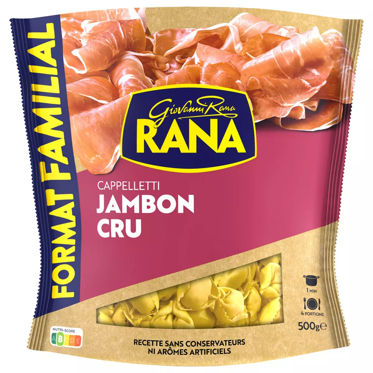 RANA Cappelletti jambon cru 2 portions 500g