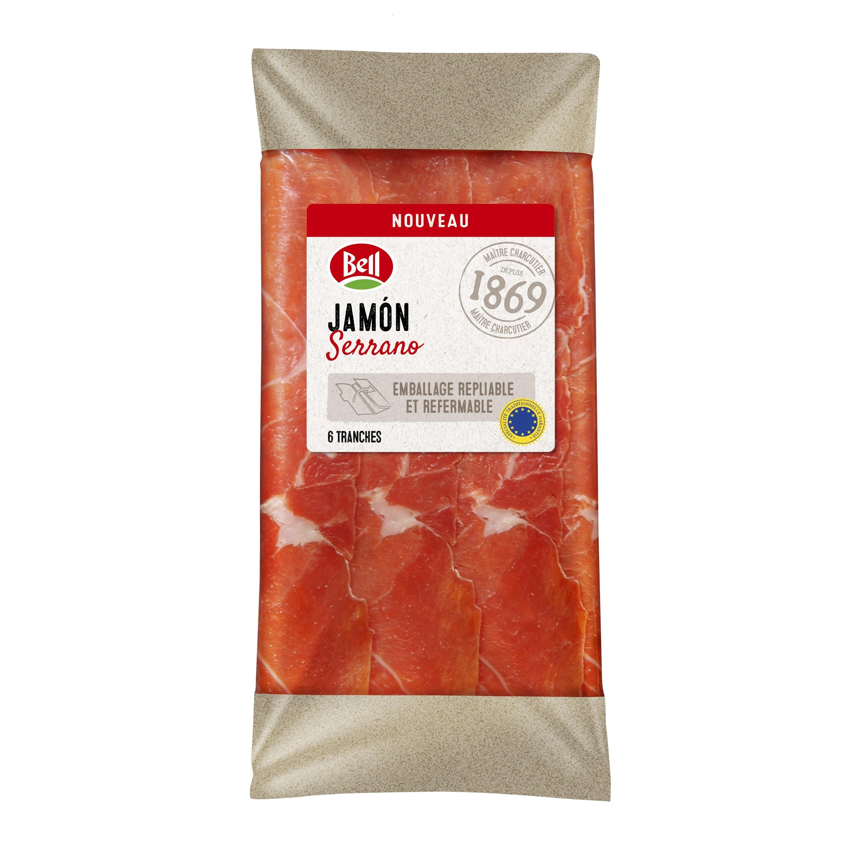 BELL Jambon serrano 6 tranches 80g