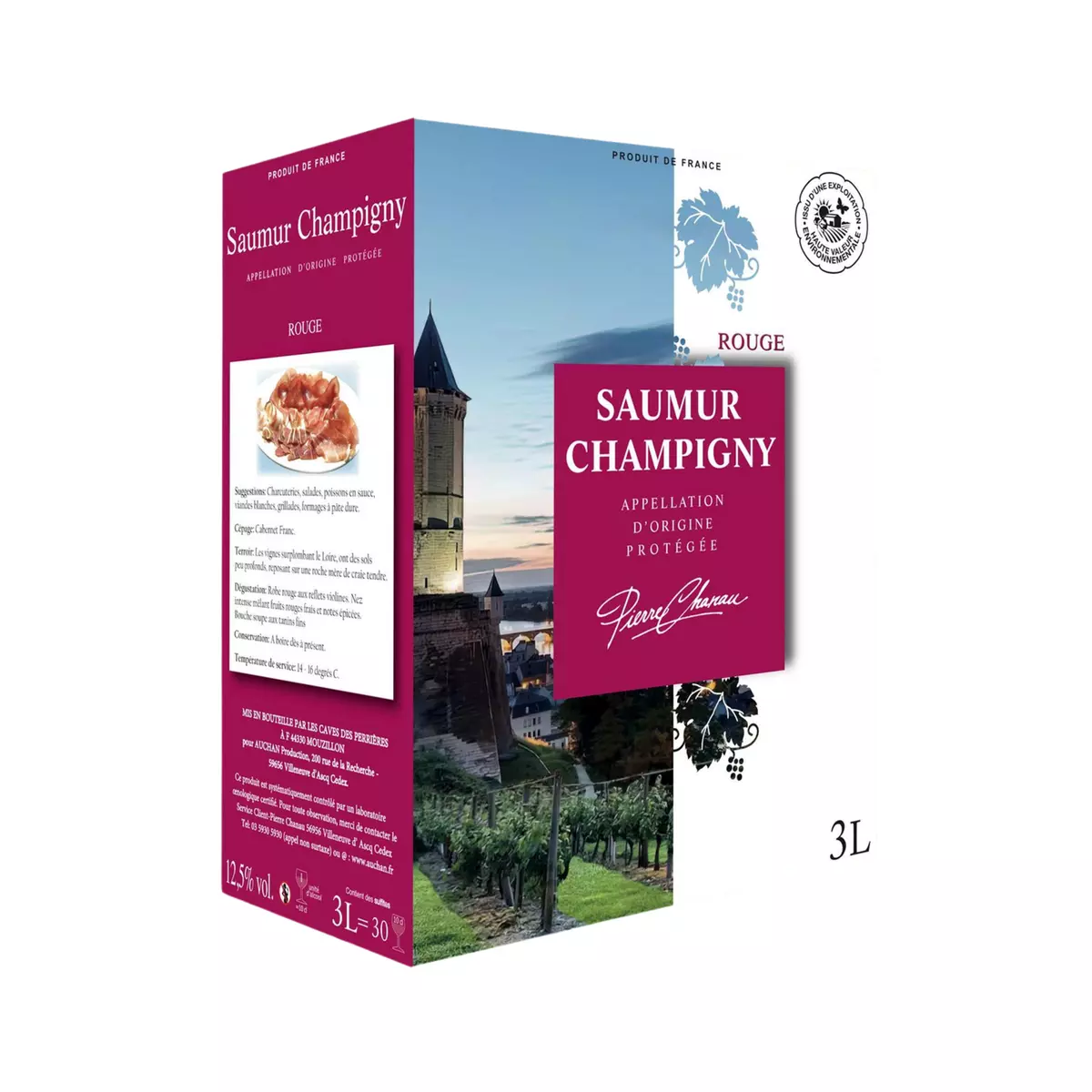 Vin rouge AOP Saumur Champigny BIB 3l