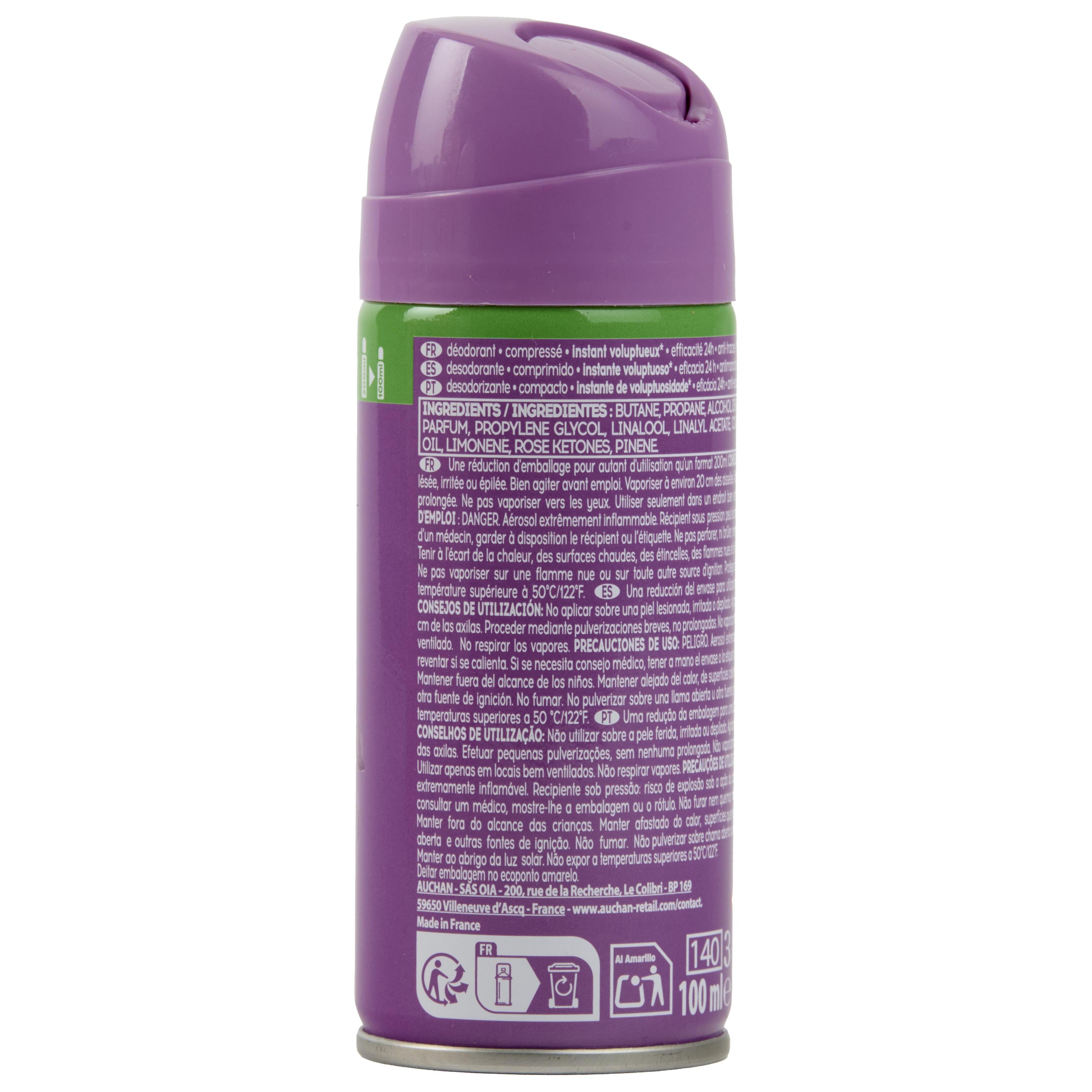 Voir la diapositive 2 : COSMIA Déodorant spray compressé 24h instant voluptueux anti-traces 100ml