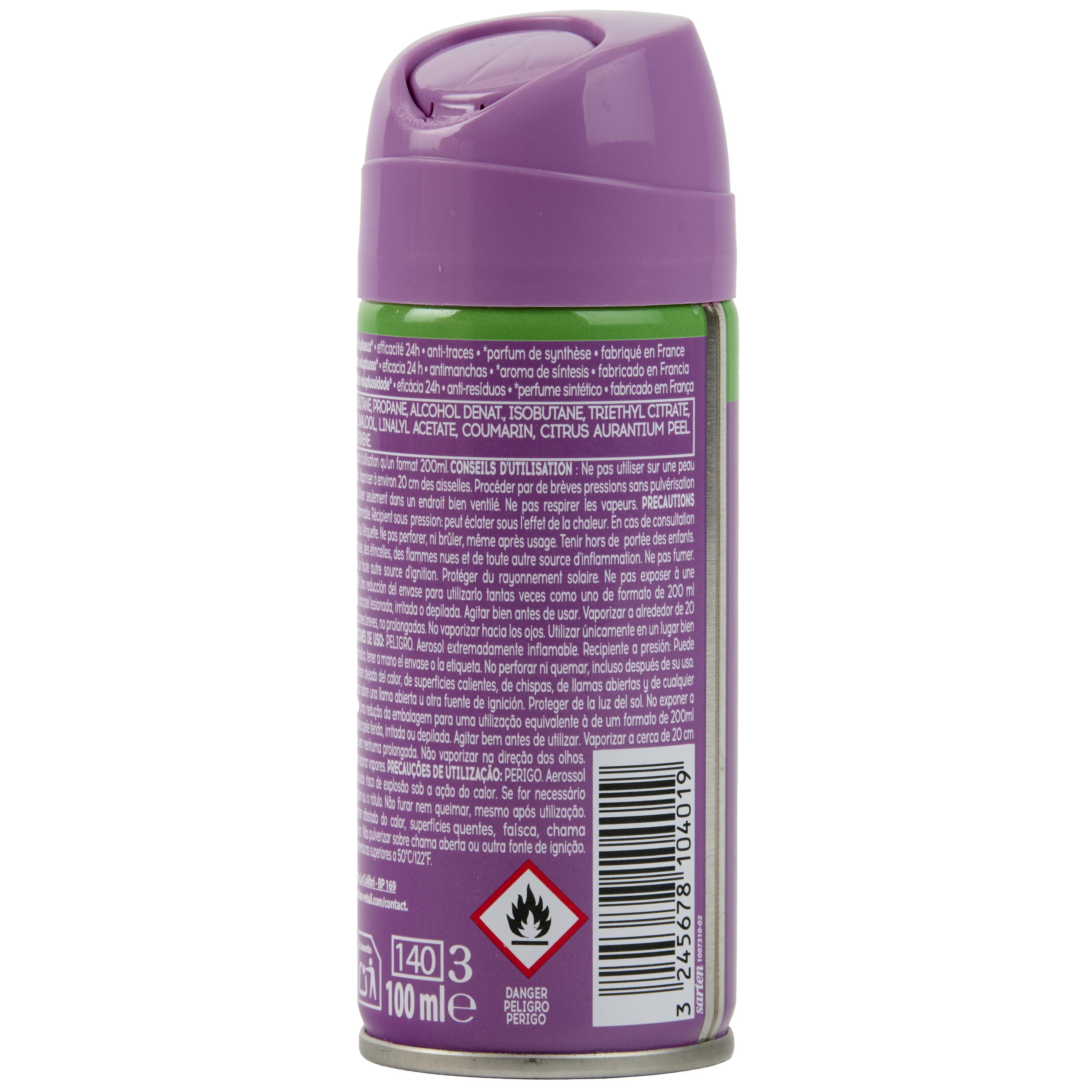 Voir la diapositive 3 : COSMIA Déodorant spray compressé 24h instant voluptueux anti-traces 100ml
