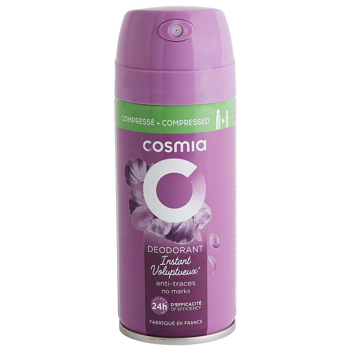 COSMIA Déodorant spray compressé 24h instant voluptueux anti-traces 100ml